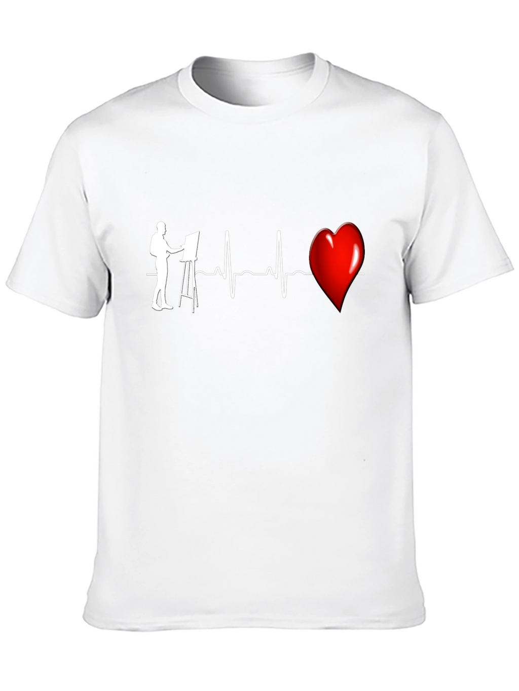 Artist Heartbeat Graphic T-Shirt - Black