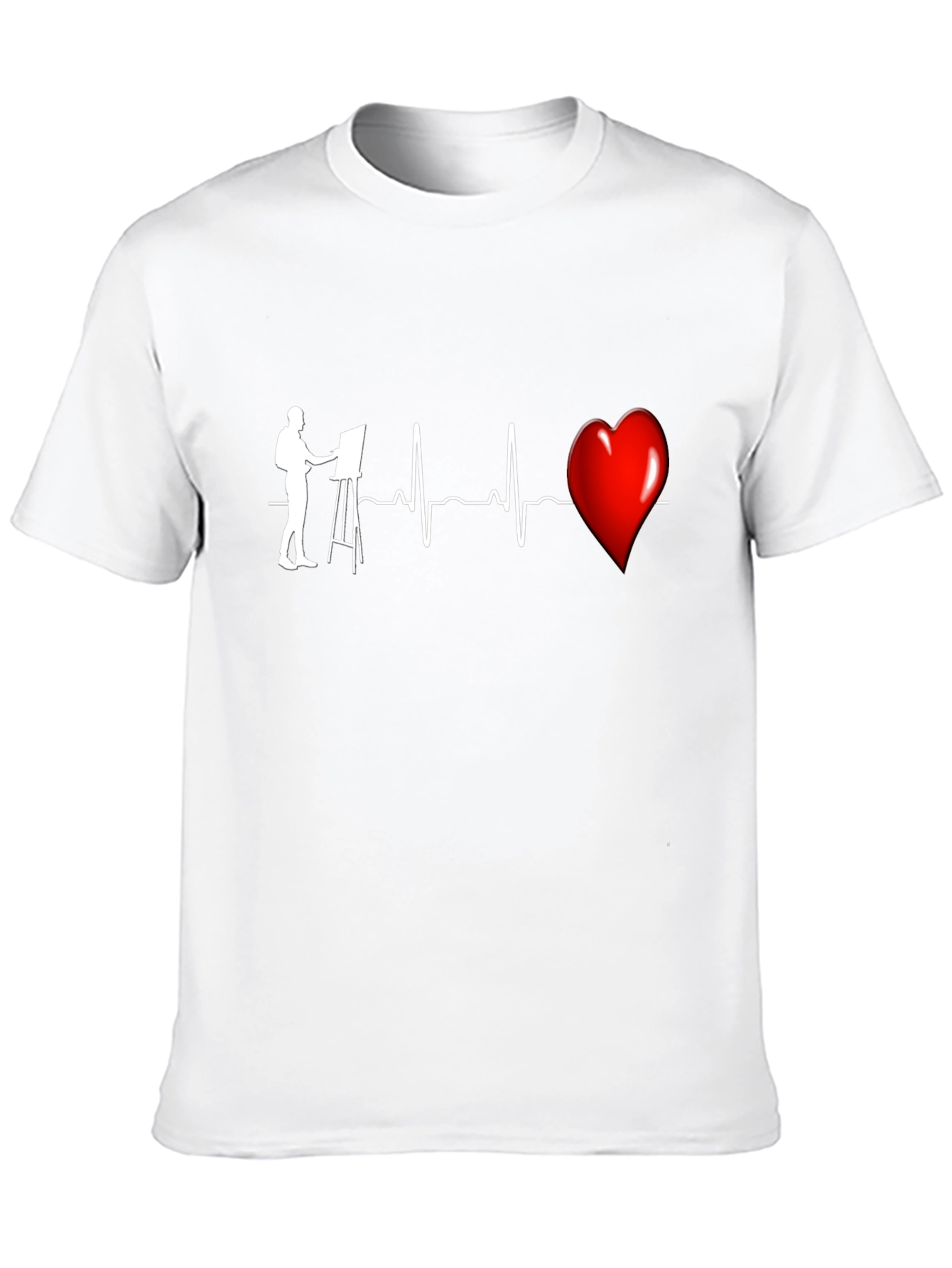 Artist Heartbeat Graphic T-Shirt - Black