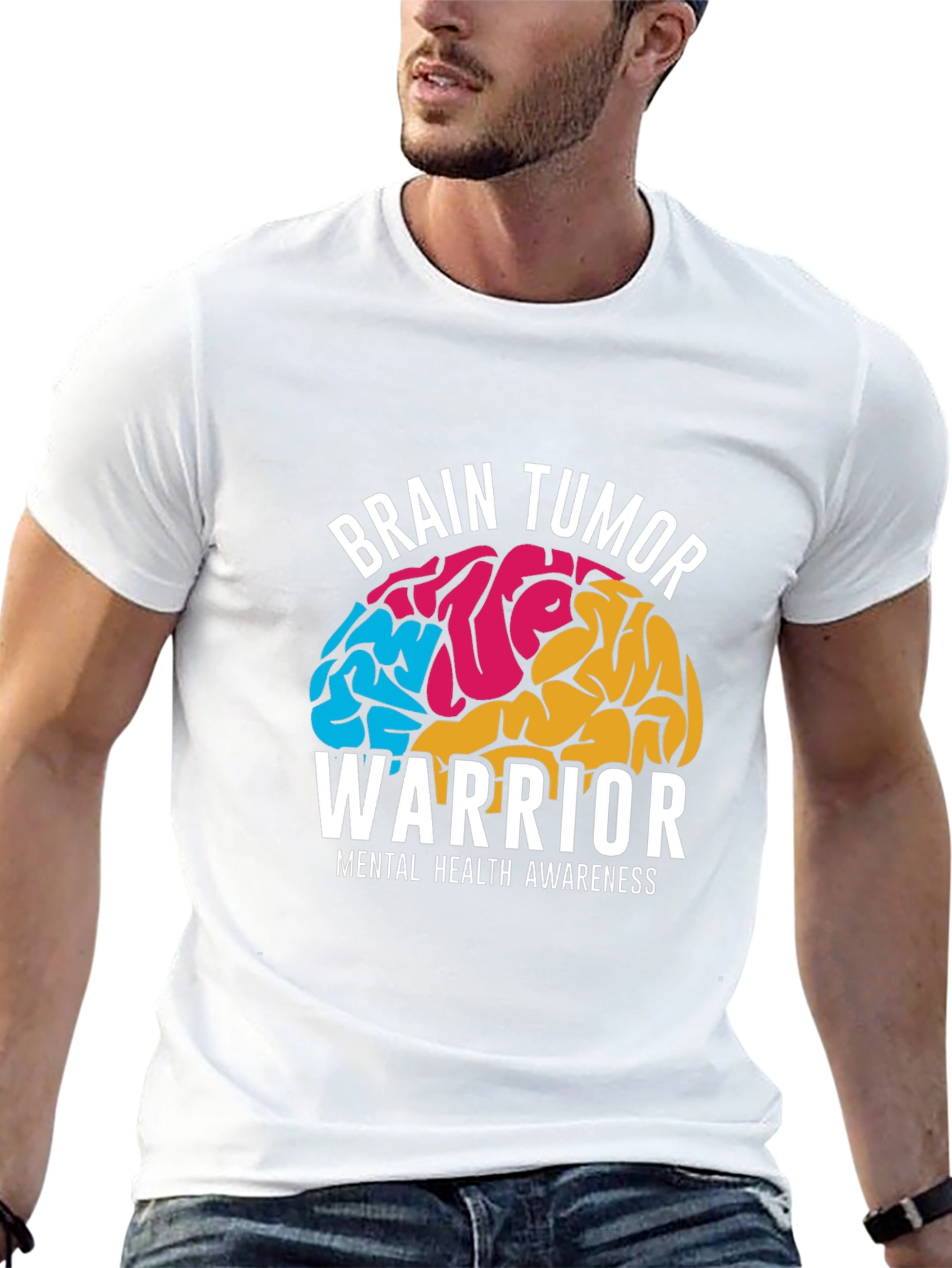 Brain Tumor Warrior Awareness Graphic T-Shirt