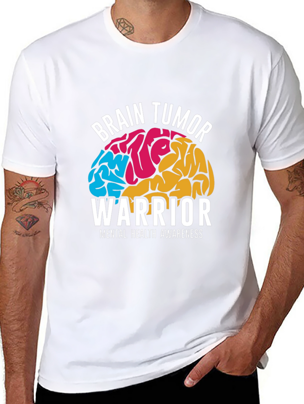 Brain Tumor Warrior Awareness Graphic T-Shirt