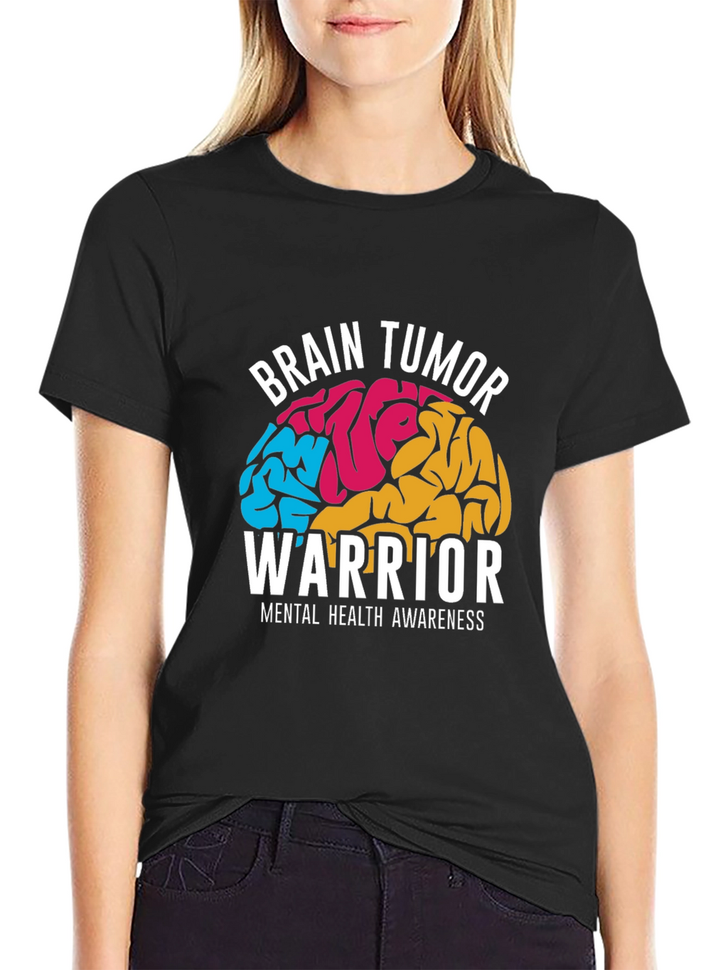 Brain Tumor Warrior Awareness Graphic T-Shirt