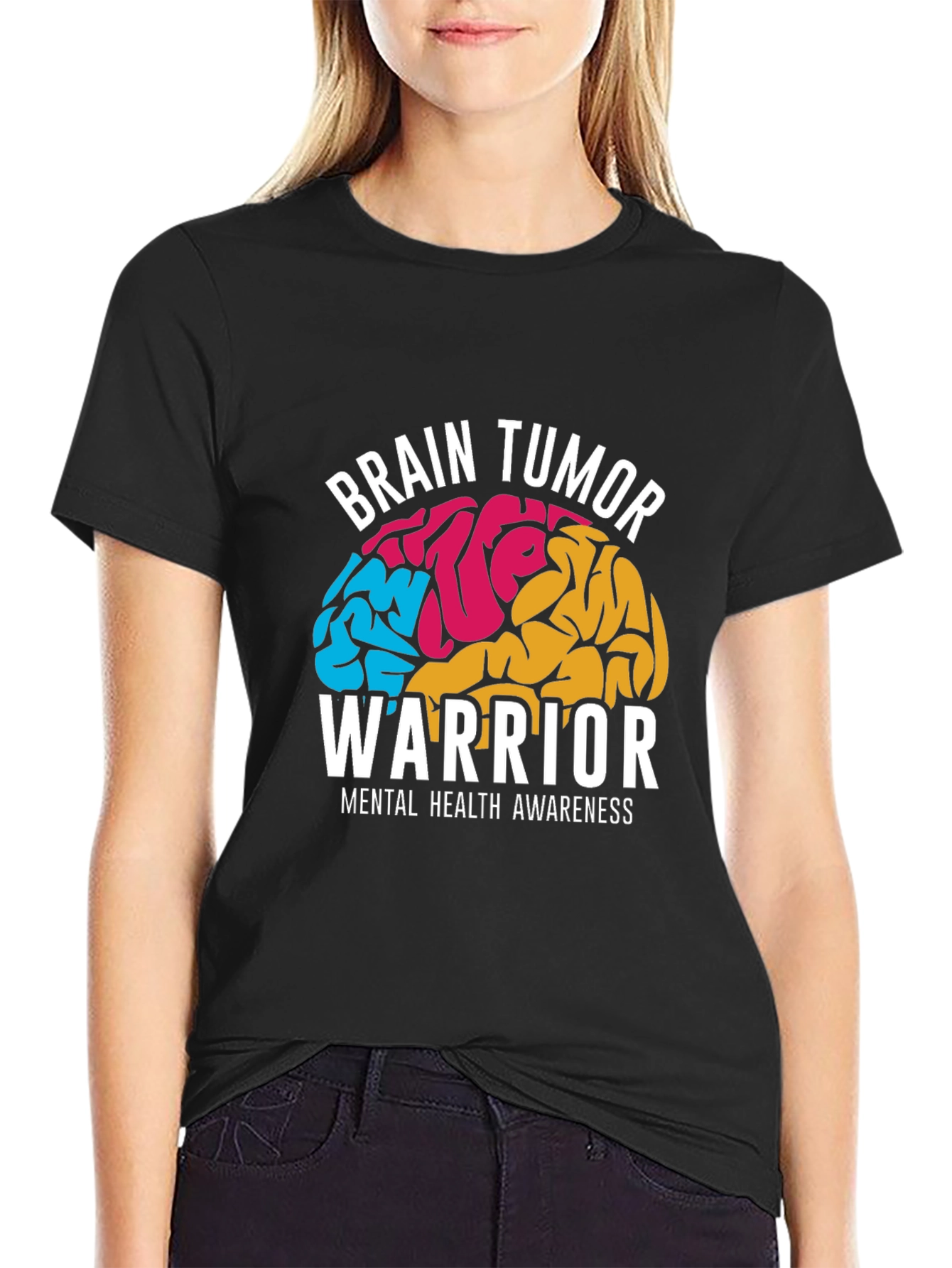 Brain Tumor Warrior Awareness Graphic T-Shirt