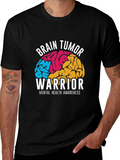 Brain Tumor Warrior Awareness Graphic T-Shirt