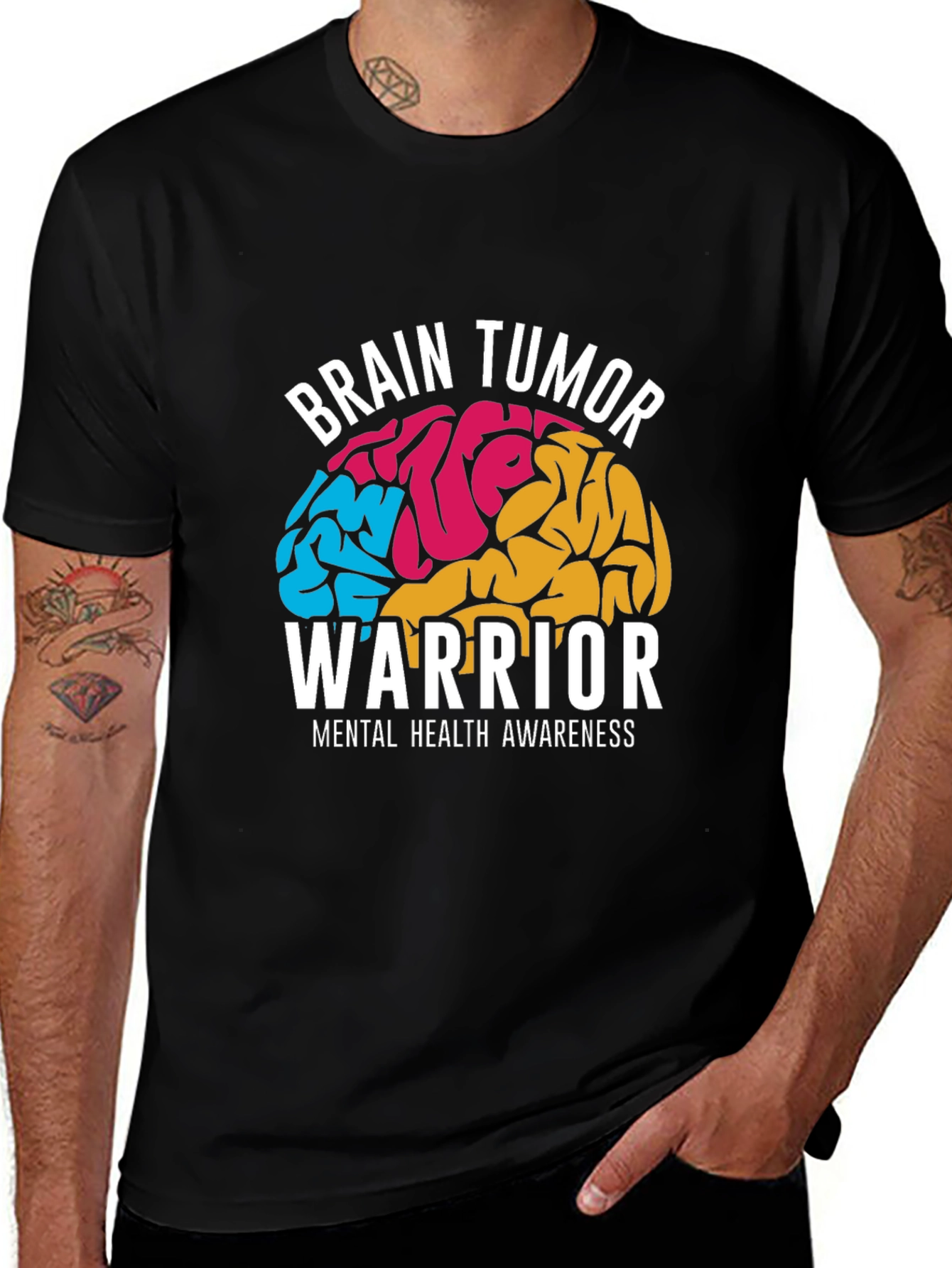 Brain Tumor Warrior Awareness Graphic T-Shirt