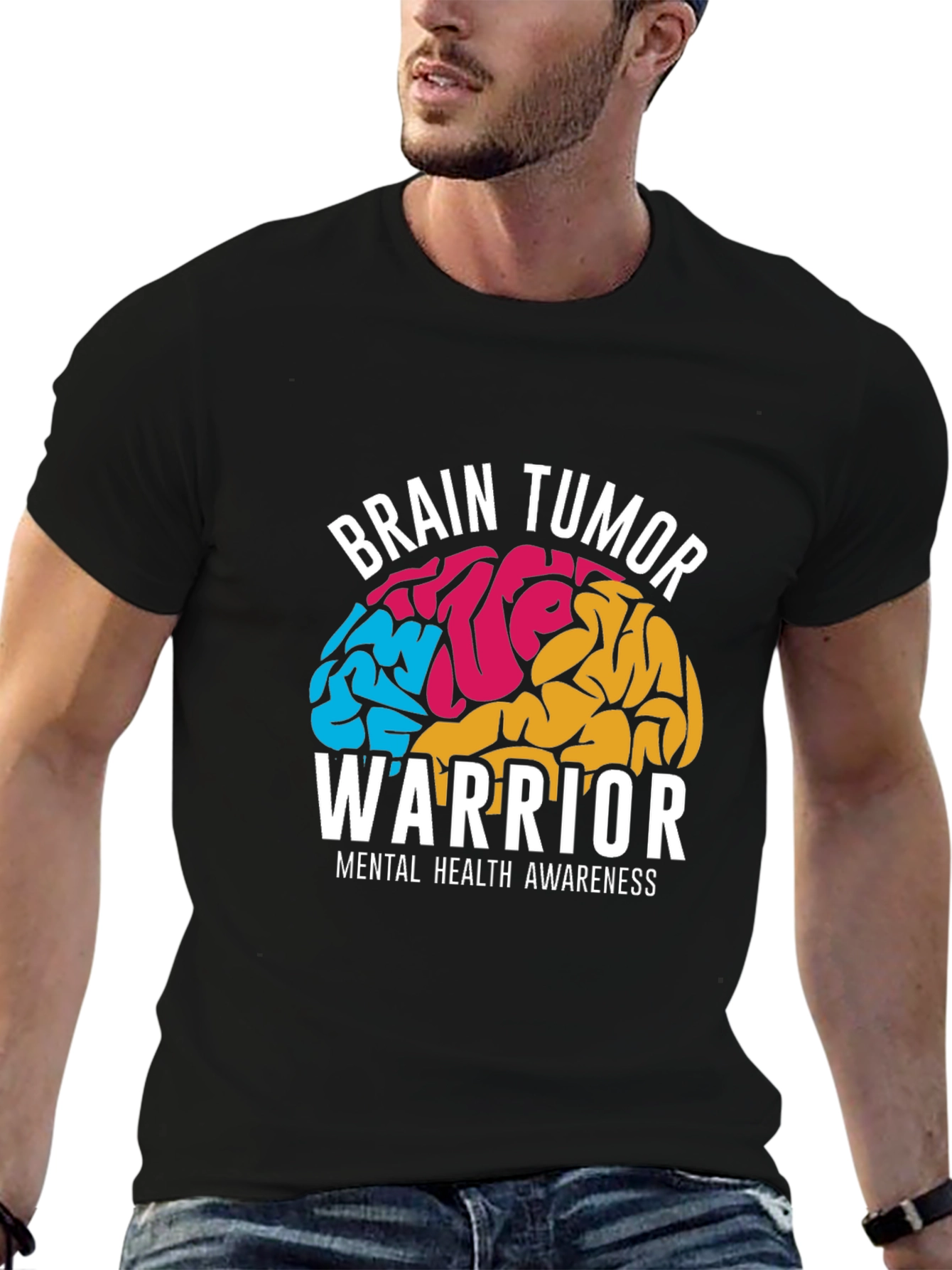 Brain Tumor Warrior Awareness Graphic T-Shirt