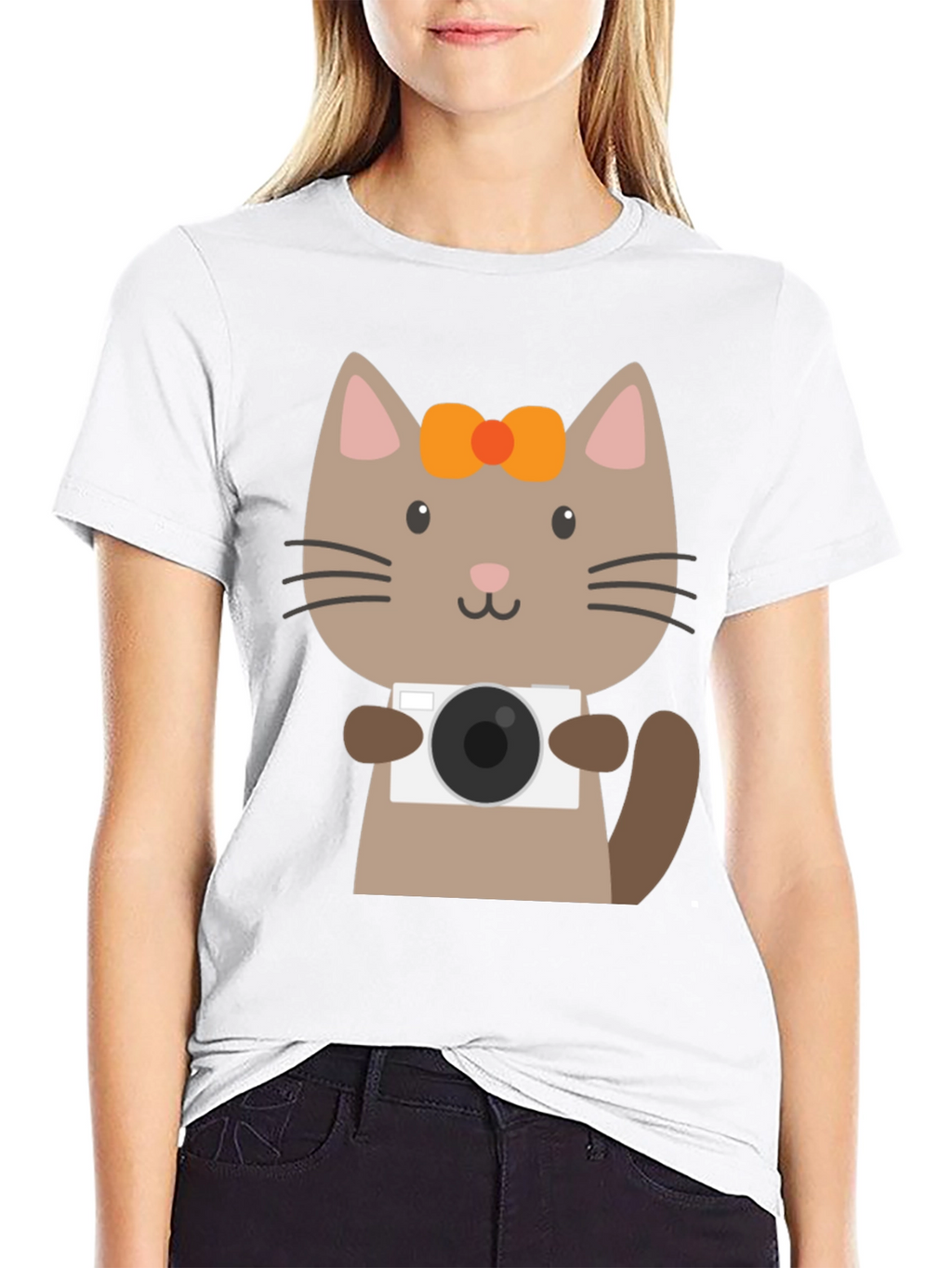 Cute Cat Photographer Graphic T-Shirt