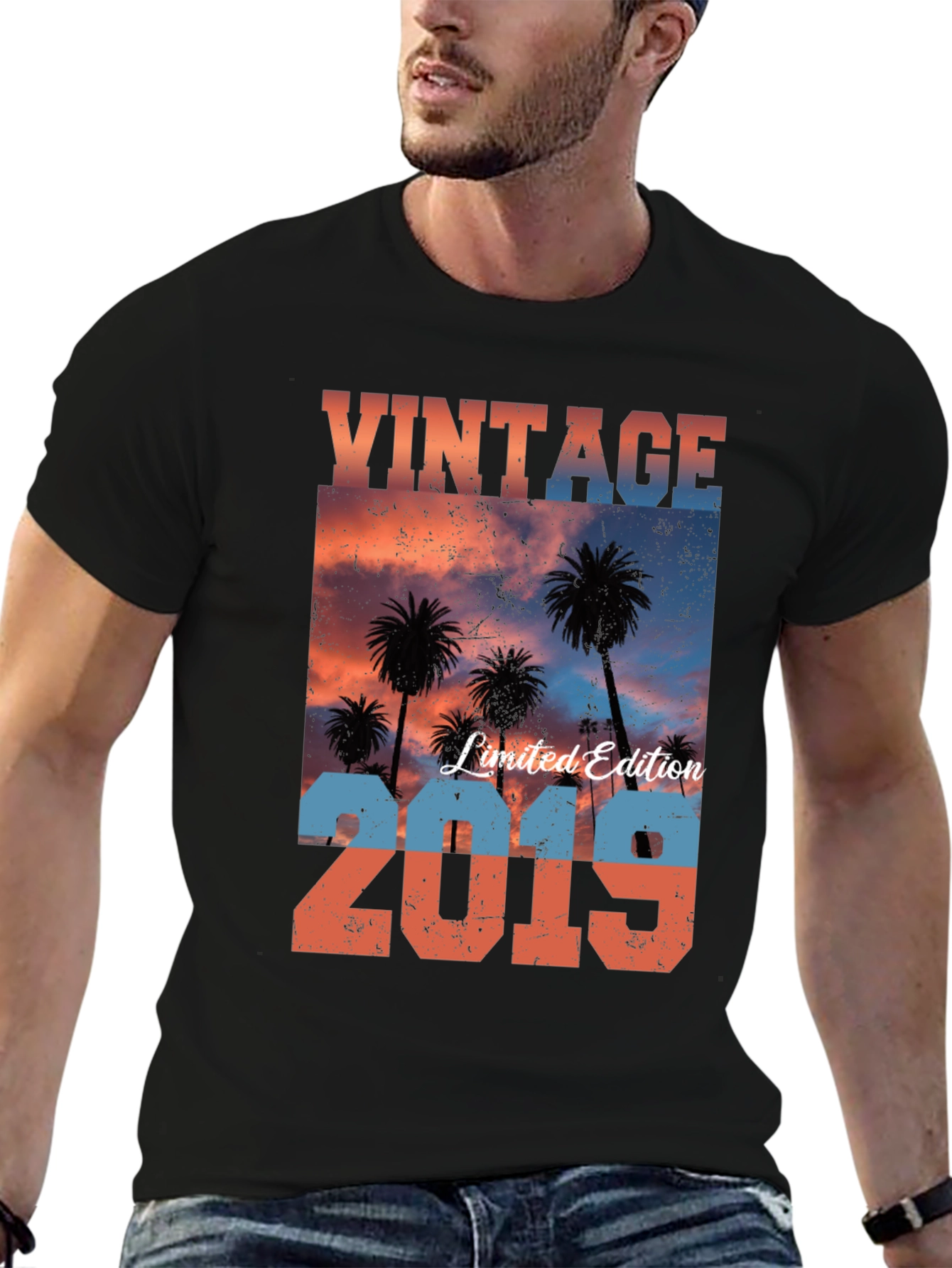 Vintage 2019 Limited Edition Palm Tree Graphic Tee