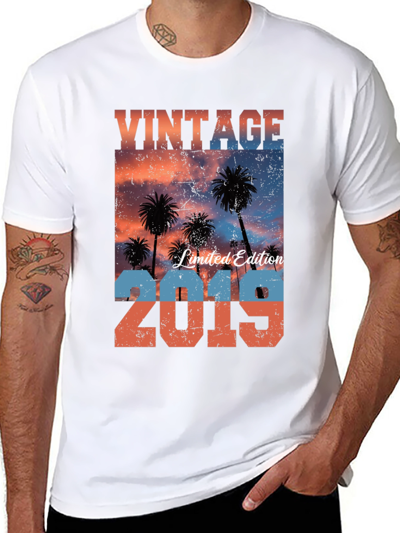 Vintage 2019 Limited Edition Palm Tree Graphic Tee
