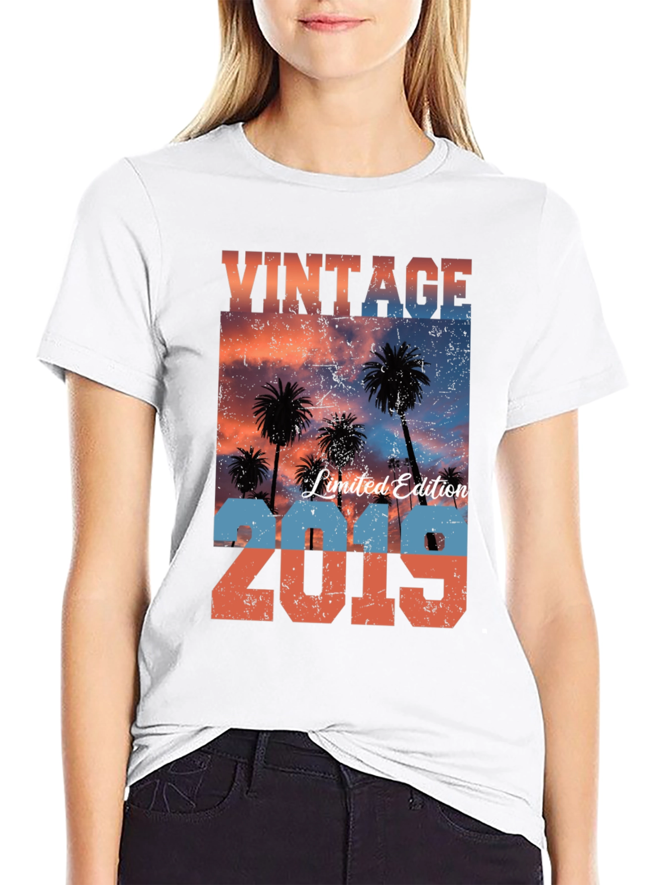 Vintage 2019 Limited Edition Palm Tree Graphic Tee