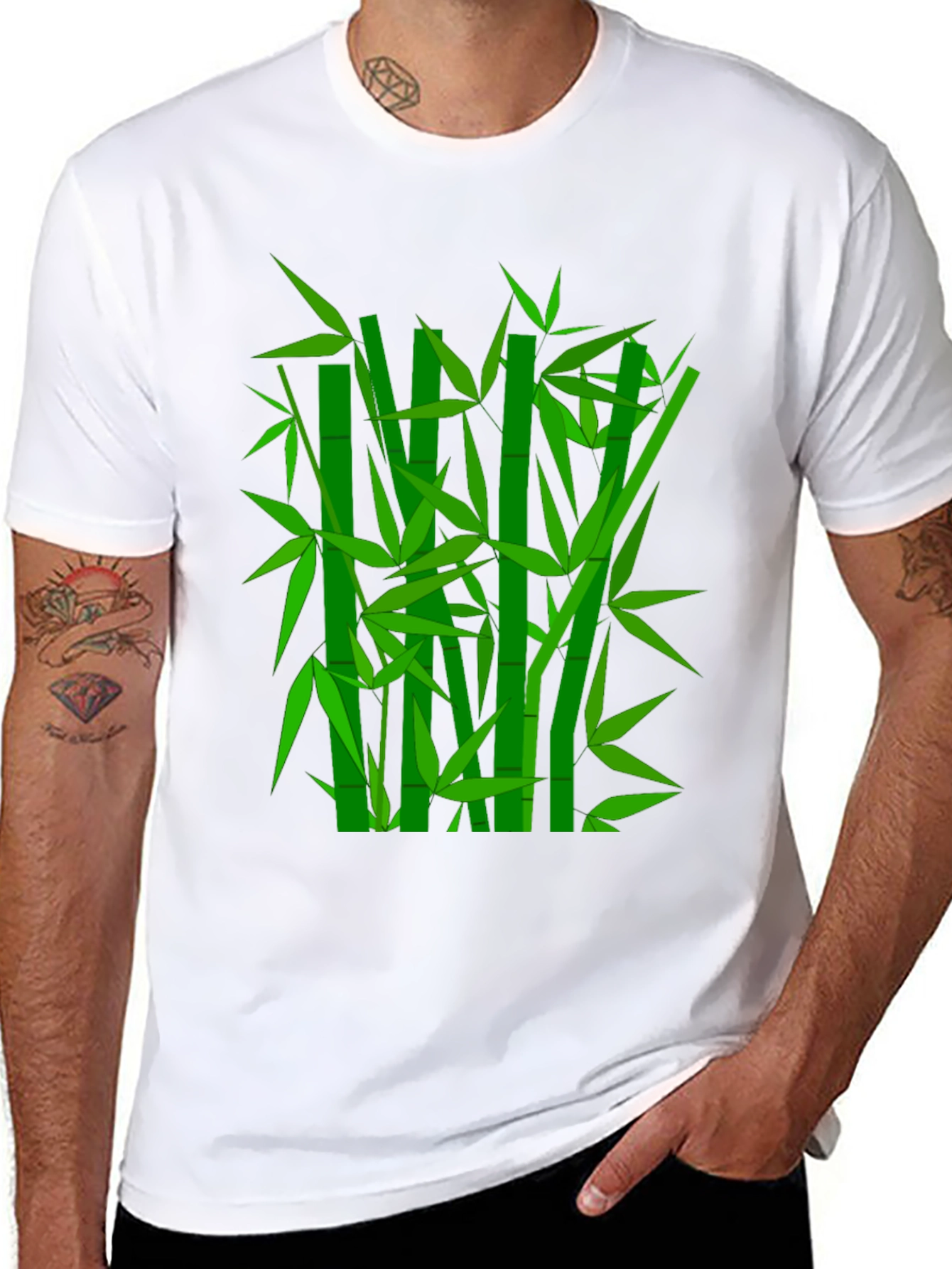 Bamboo Graphic Tee - Stylish Nature-Inspired Design