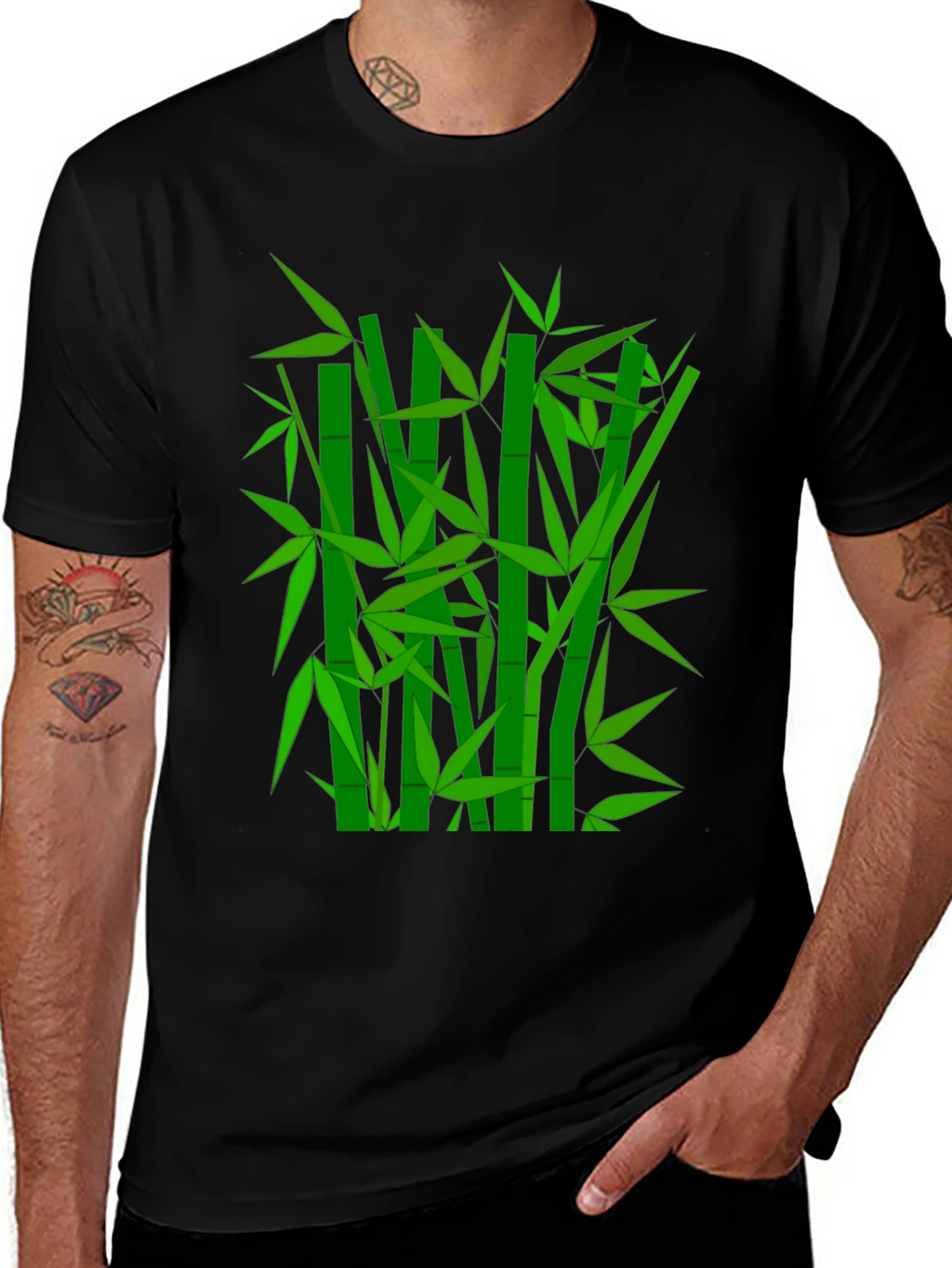 Bamboo Graphic Tee - Stylish Nature-Inspired Design