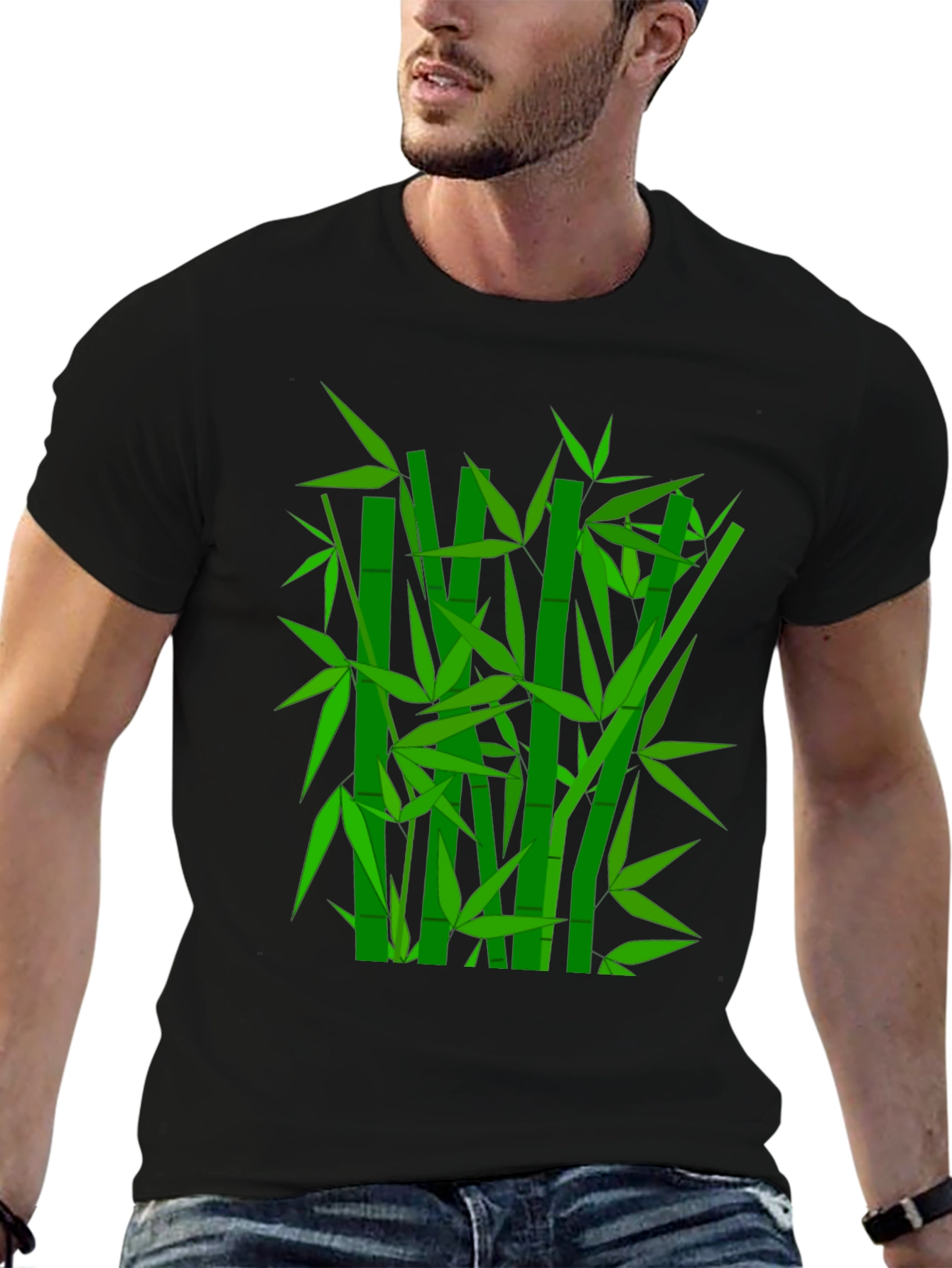 Bamboo Graphic Tee - Stylish Nature-Inspired Design