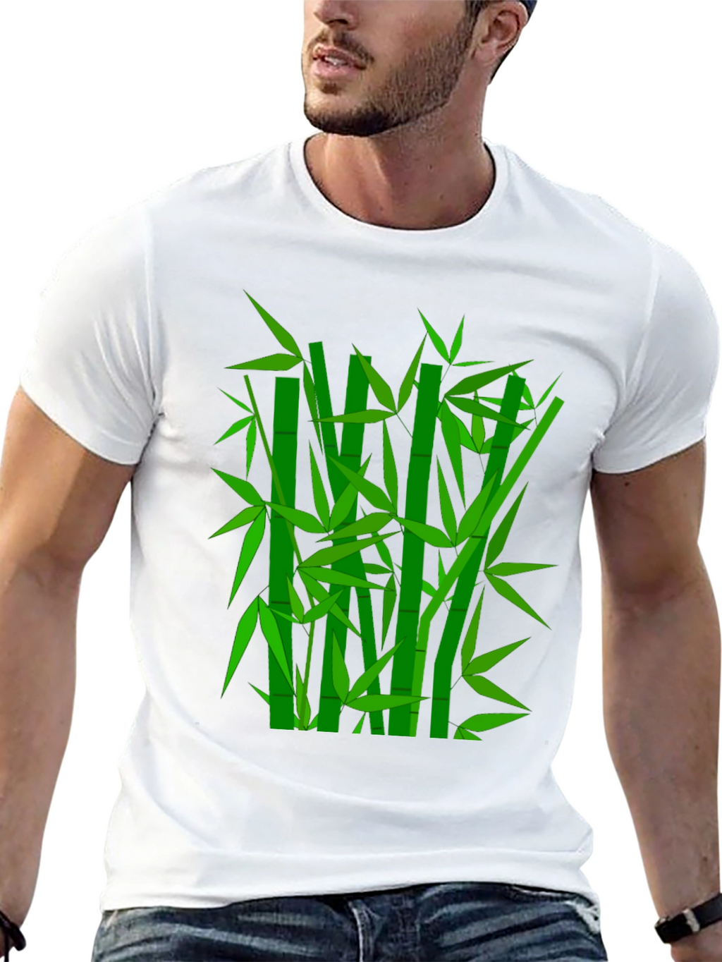 Bamboo Graphic Tee - Stylish Nature-Inspired Design