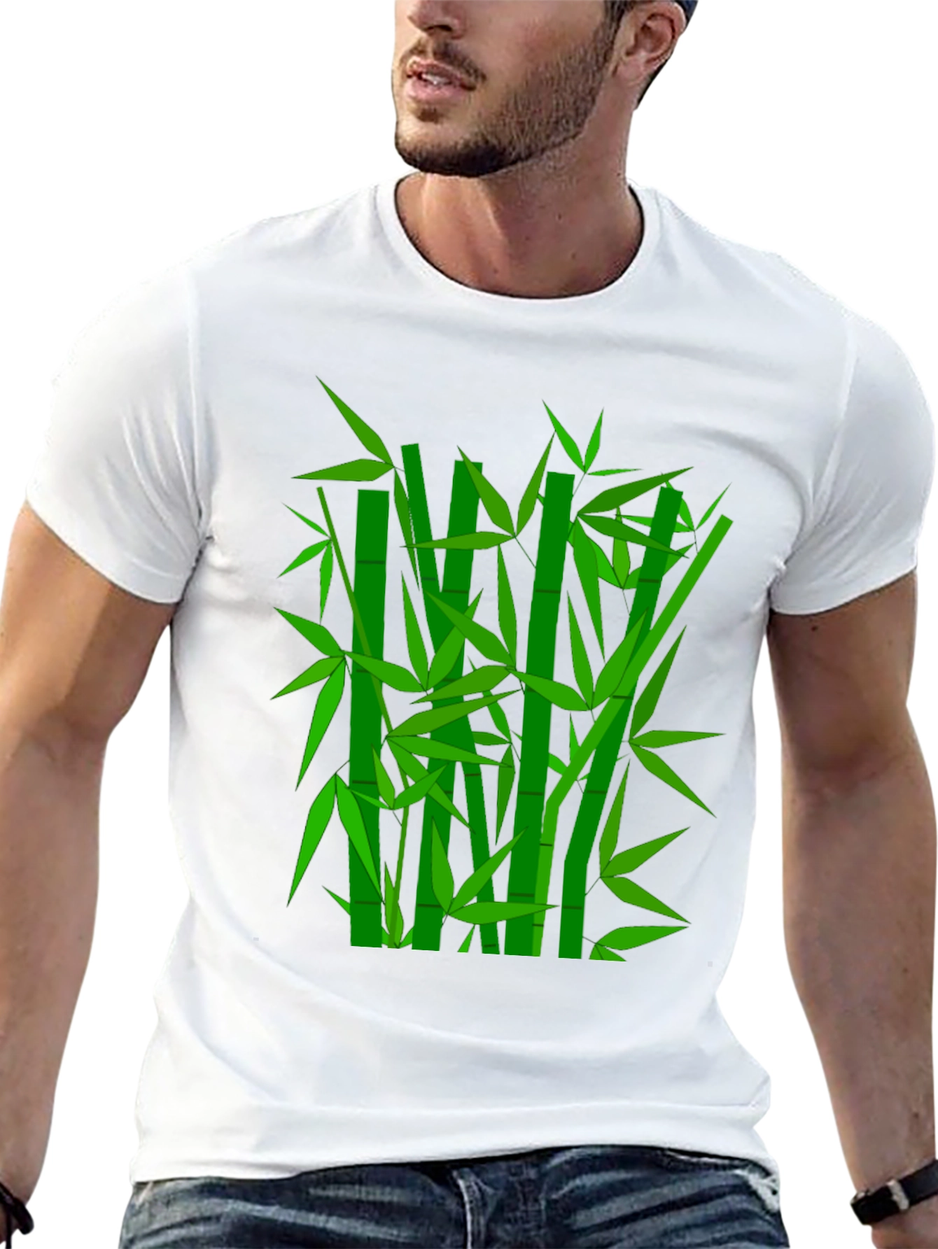 Bamboo Graphic Tee - Stylish Nature-Inspired Design
