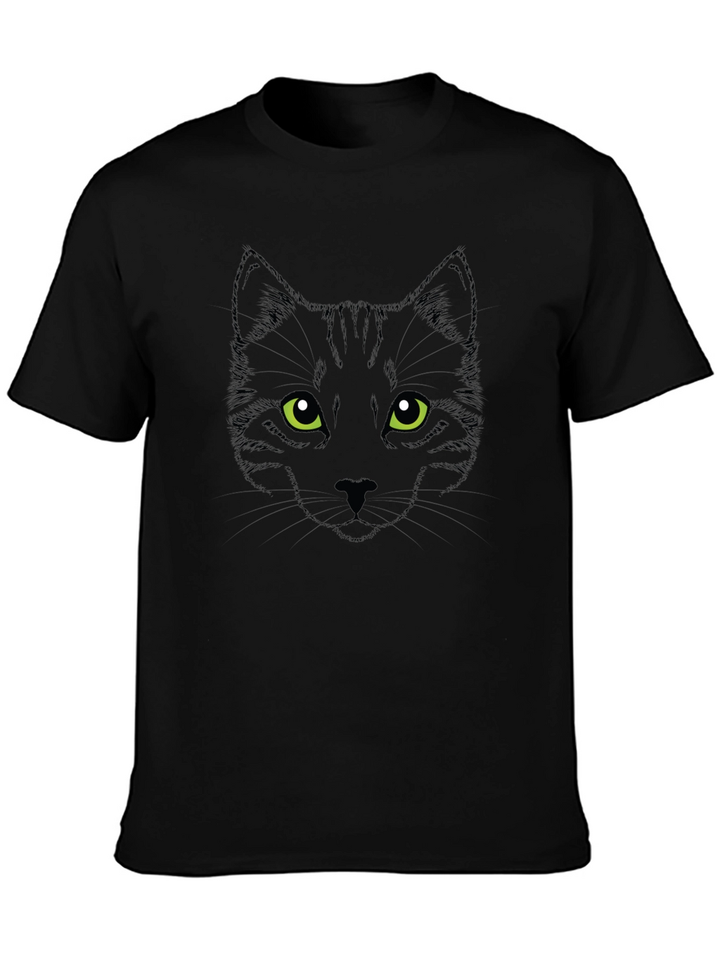 Cool Black Cat Graphic T-Shirt