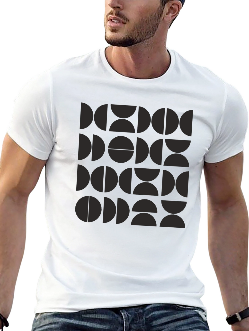 Geometric Black T-Shirt