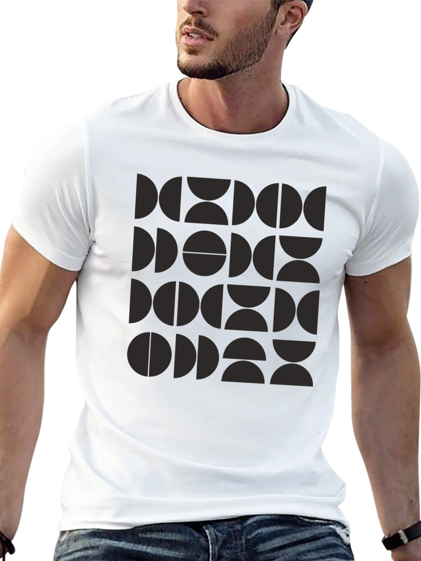 Geometric Black T-Shirt