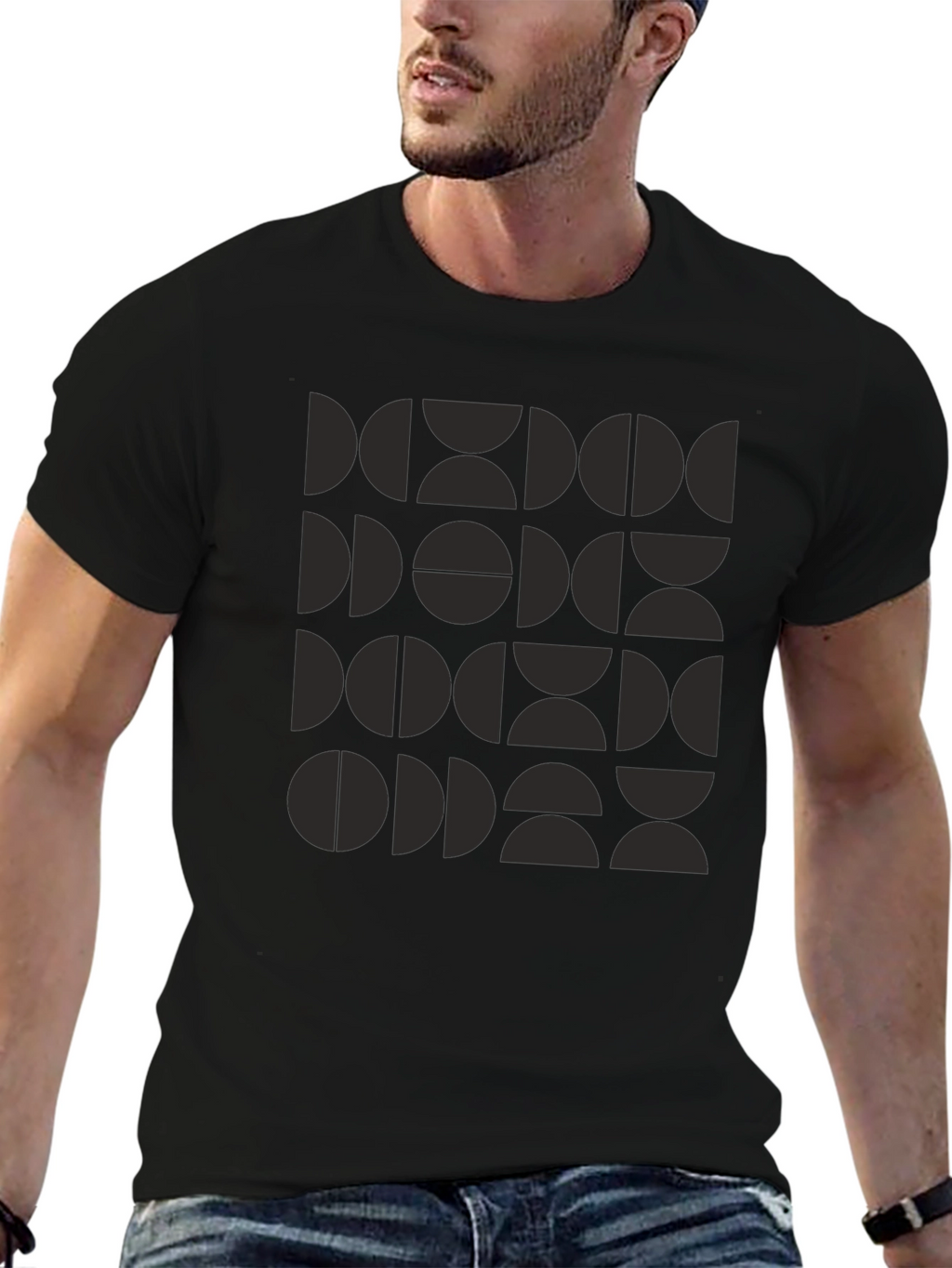 Geometric Black T-Shirt