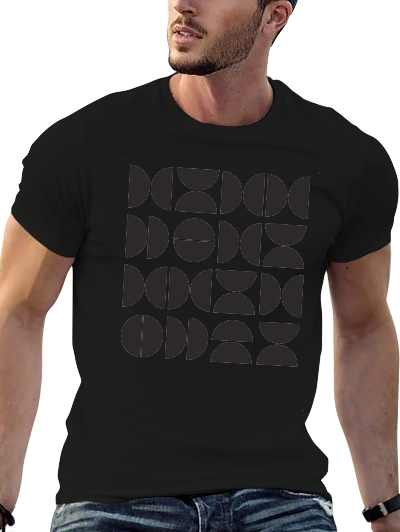 Geometric Black T-Shirt