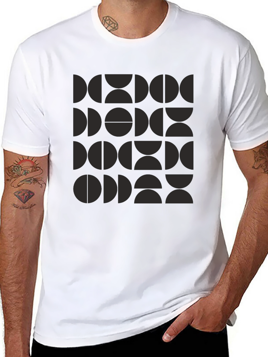 Geometric Black T-Shirt