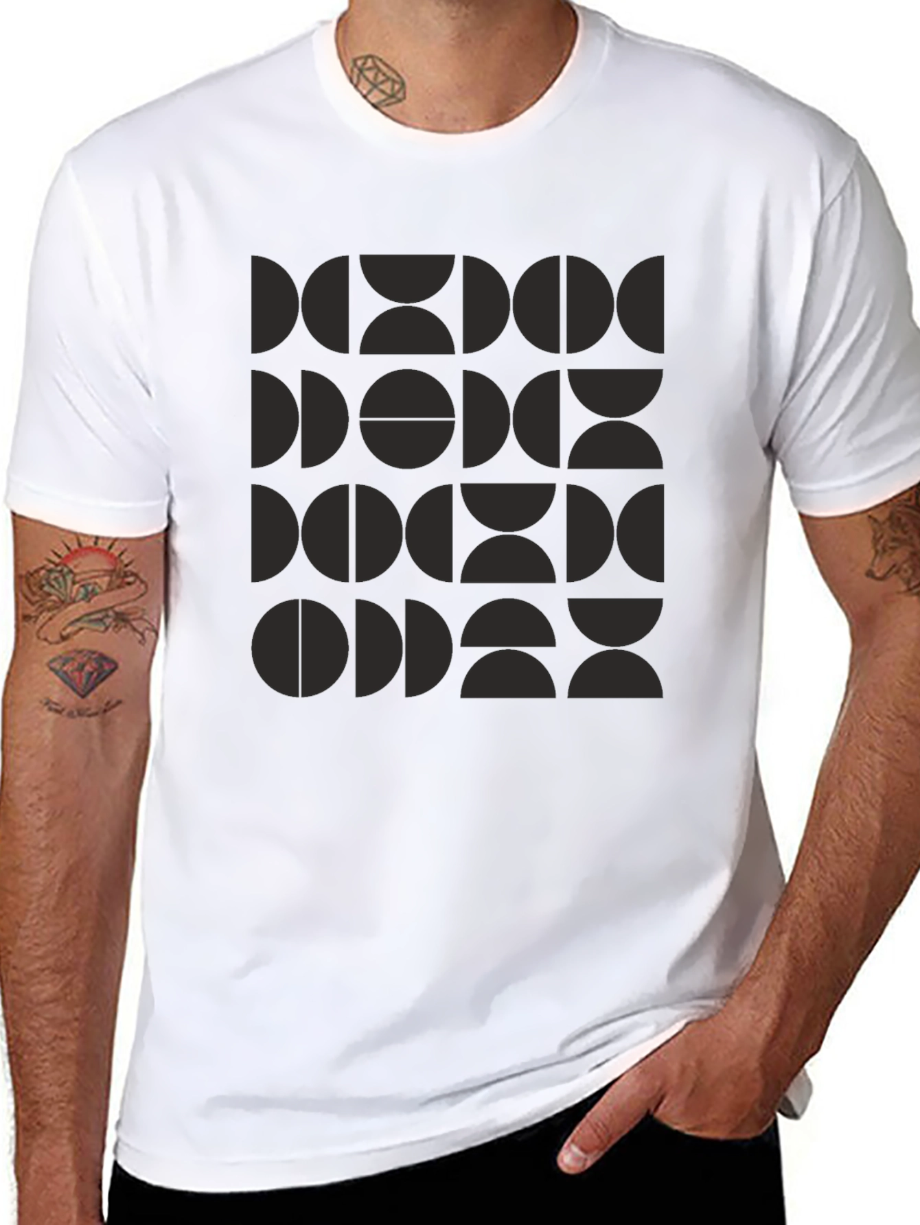 Geometric Black T-Shirt