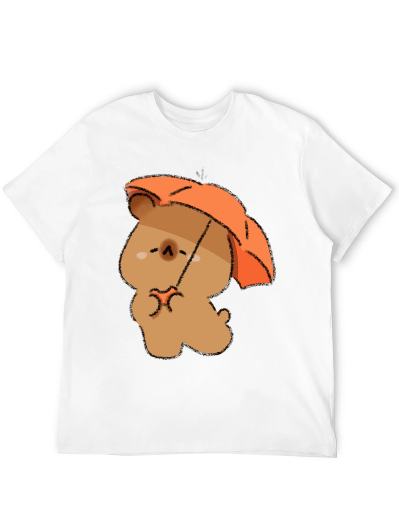 Cute Bear with Umbrella Graphic T-Shirt
