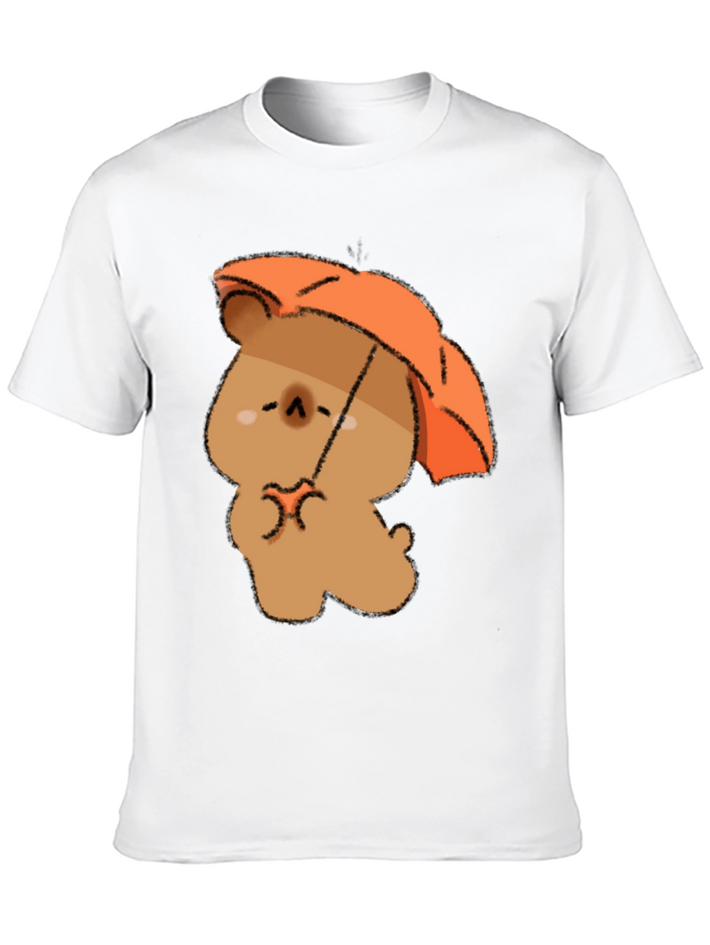 Cute Bear with Umbrella Graphic T-Shirt
