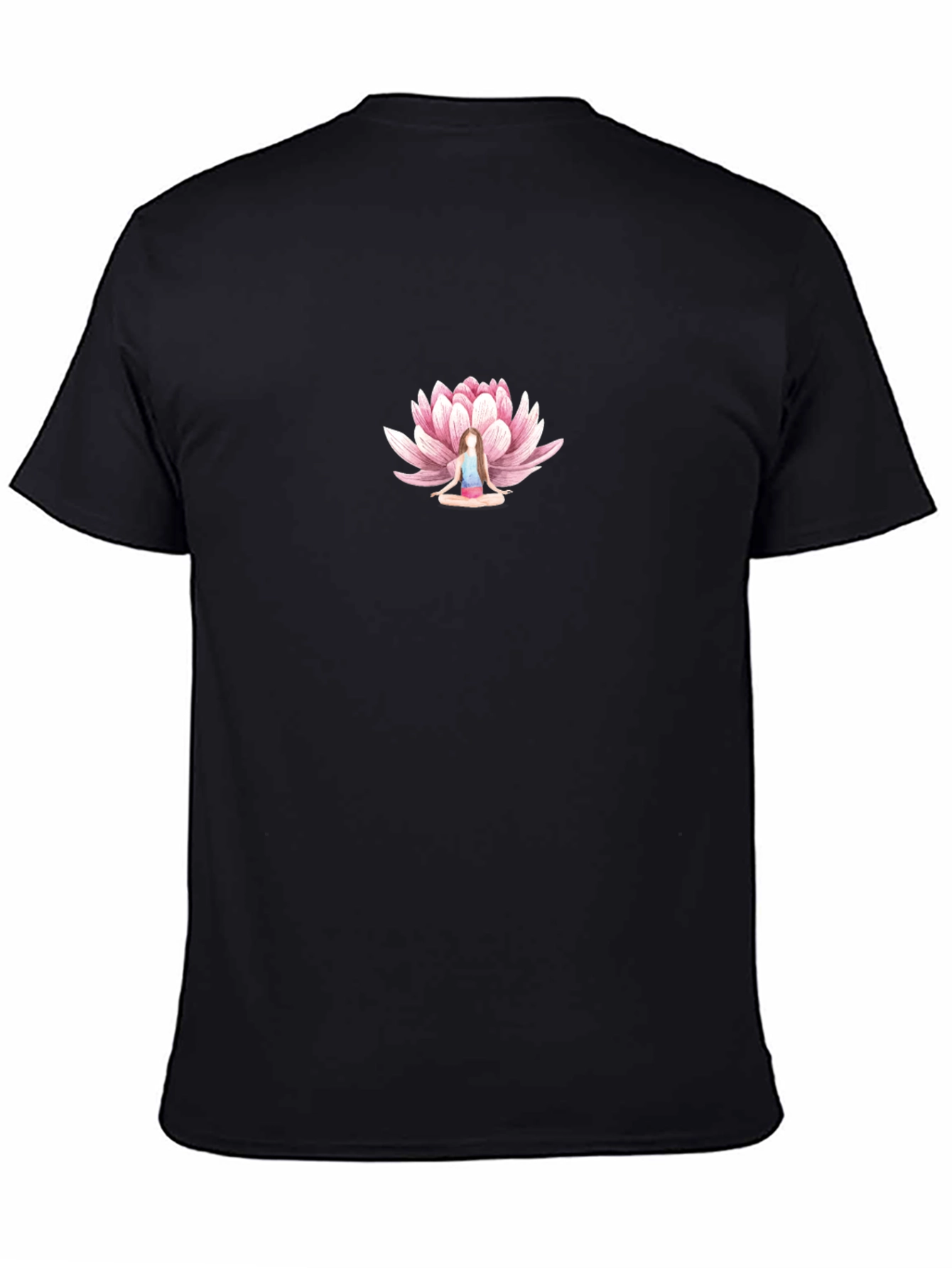 Lotus Meditation Graphic Tee - Black