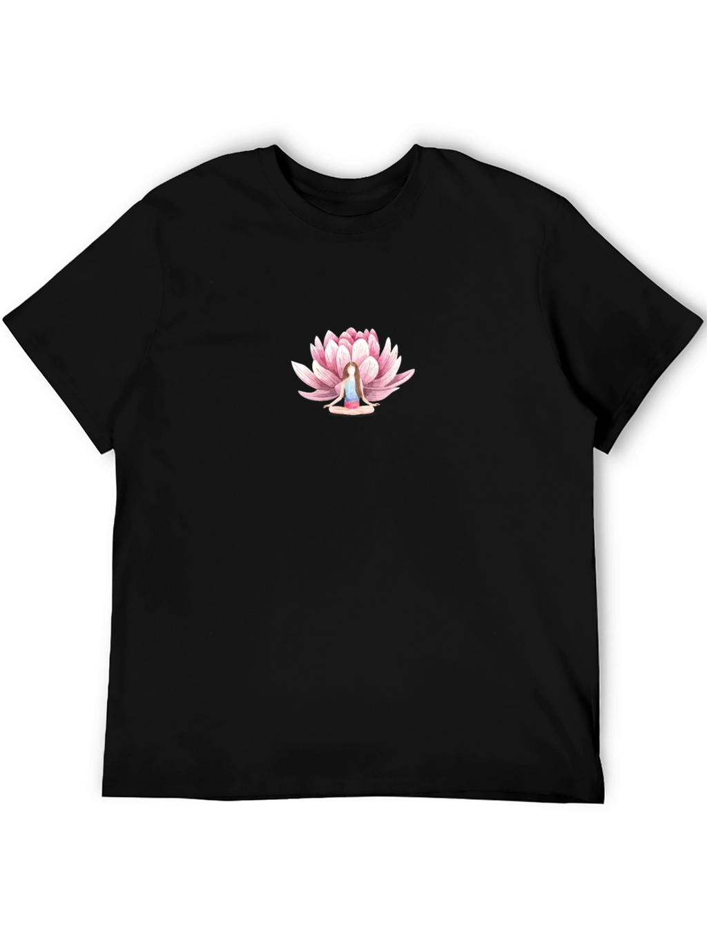 Lotus Meditation Graphic Tee - Black