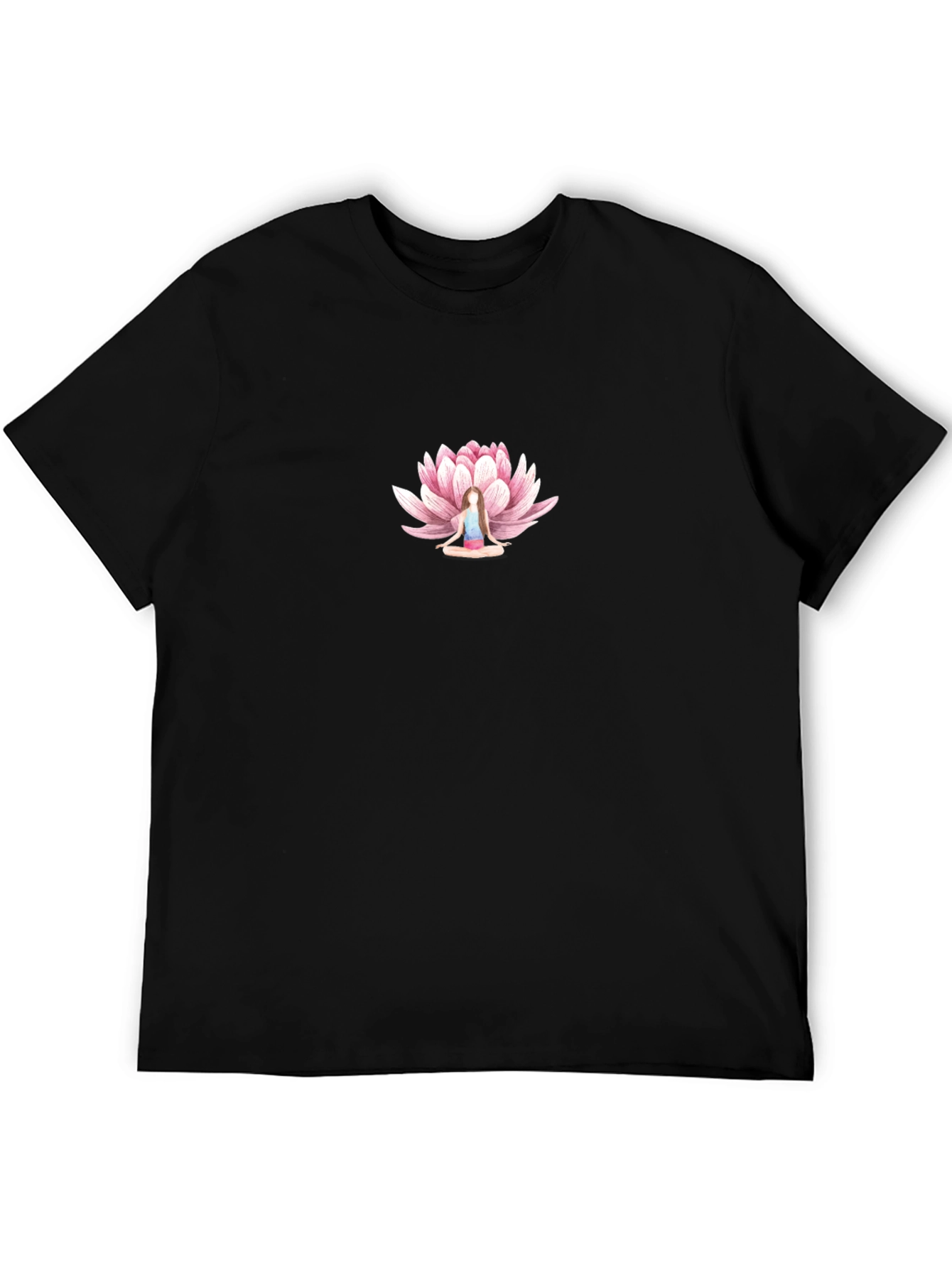 Lotus Meditation Graphic Tee - Black