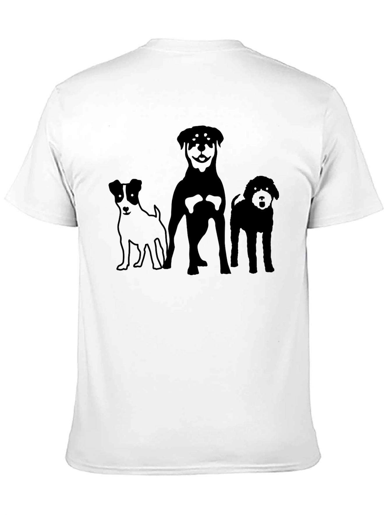 Dog Breed Silhouette Graphic Tee - Black