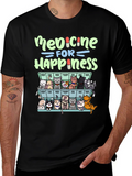 Medicine For Happiness Cats T-Shirt