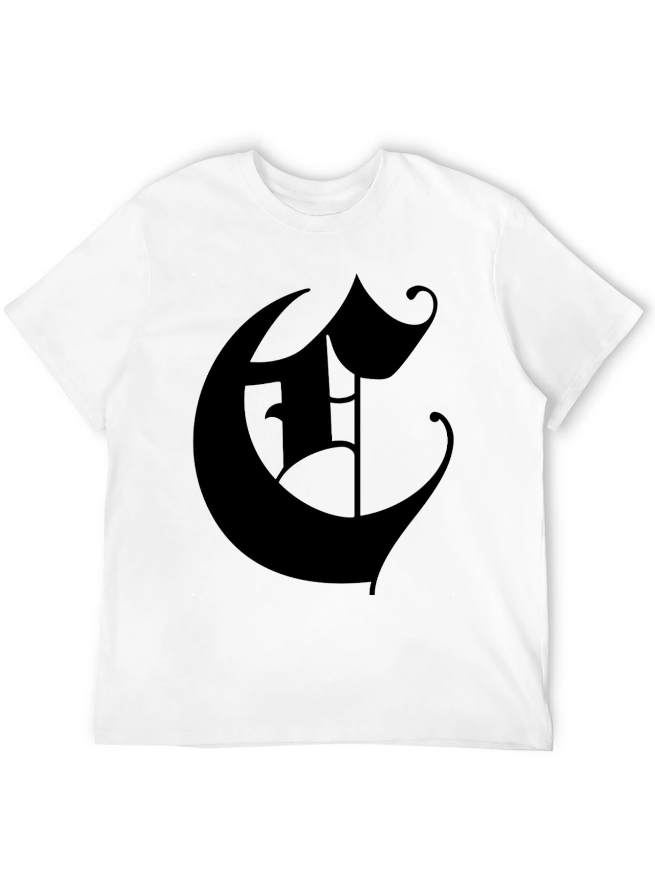 Monogram C Black T-Shirt - Classic Letter Design