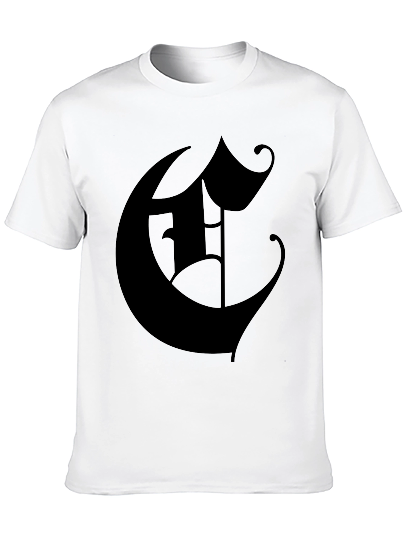Monogram C Black T-Shirt - Classic Letter Design