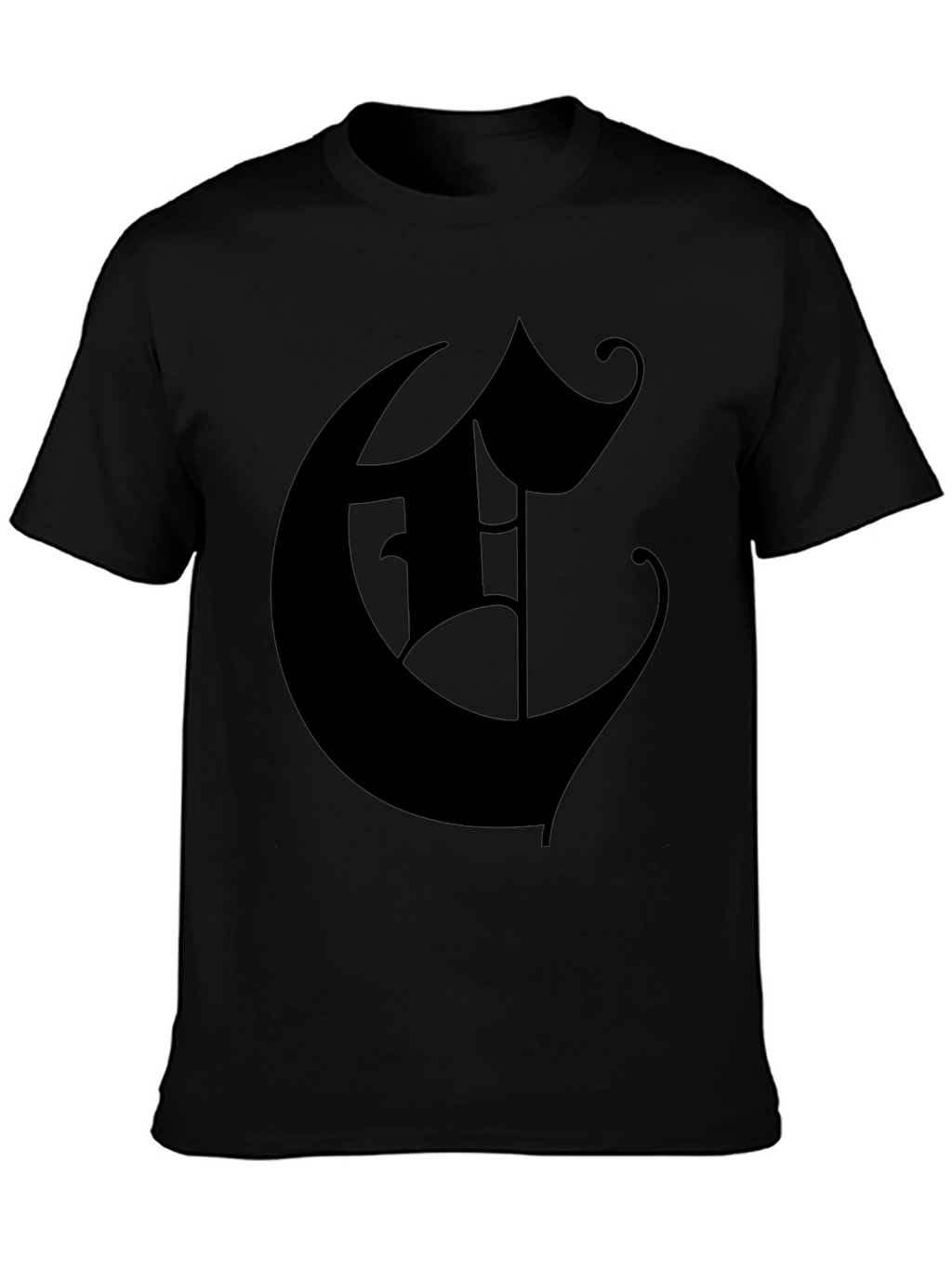 Monogram C Black T-Shirt - Classic Letter Design