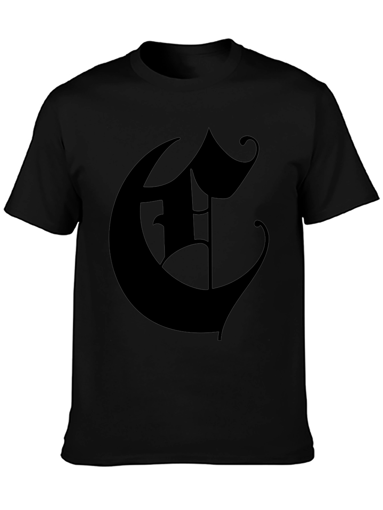 Monogram C Black T-Shirt - Classic Letter Design