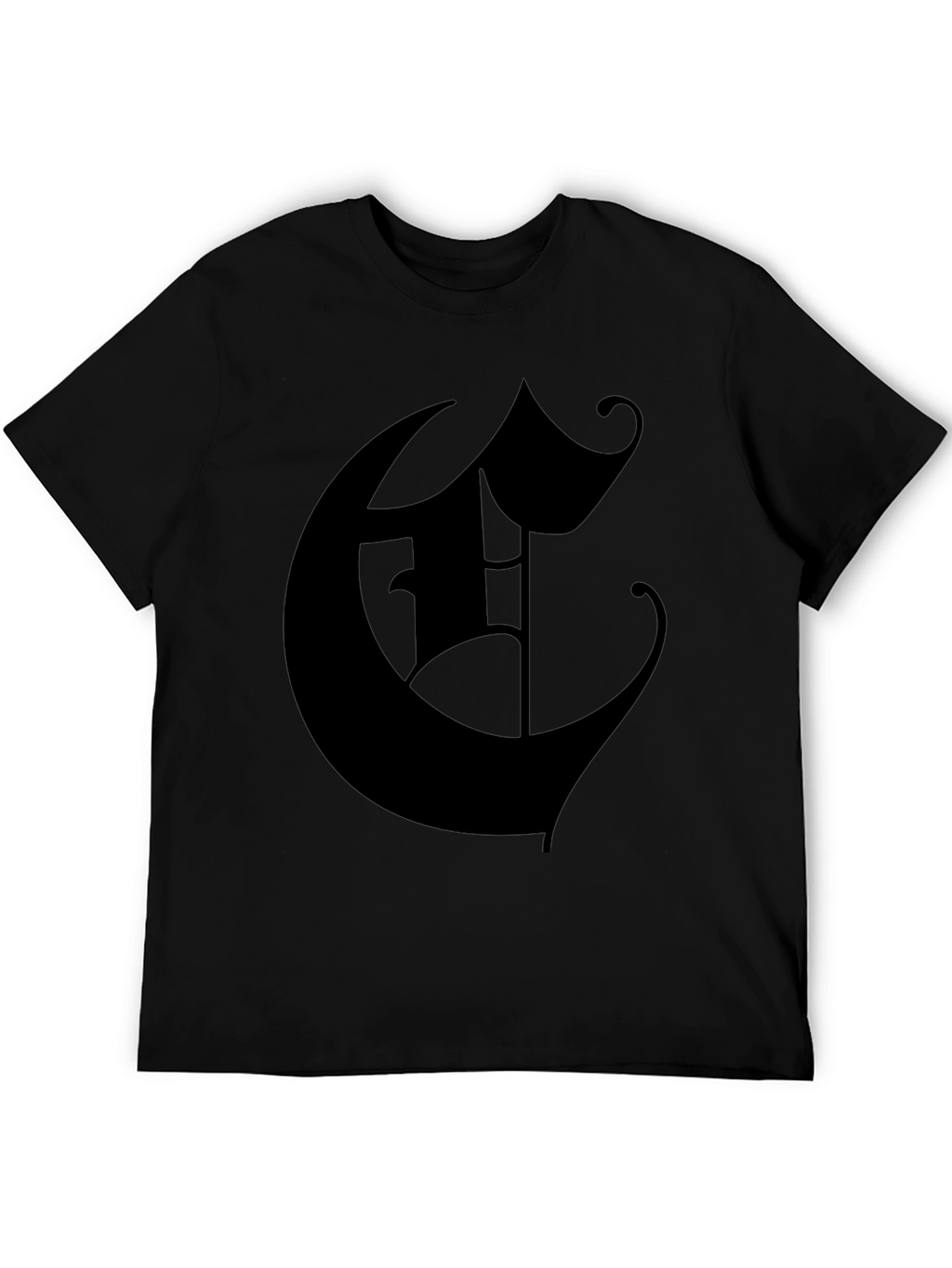 Monogram C Black T-Shirt - Classic Letter Design