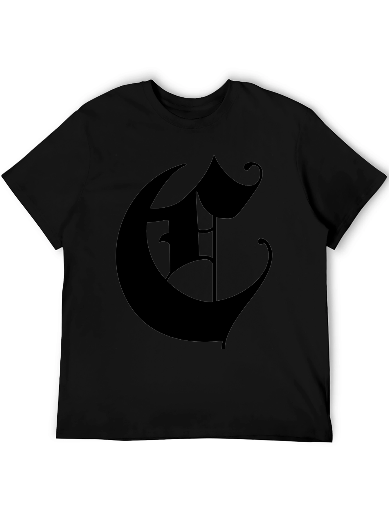 Monogram C Black T-Shirt - Classic Letter Design