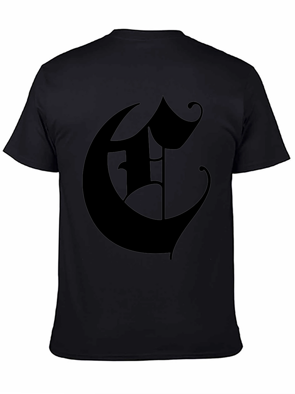 Monogram C Black T-Shirt - Classic Letter Design