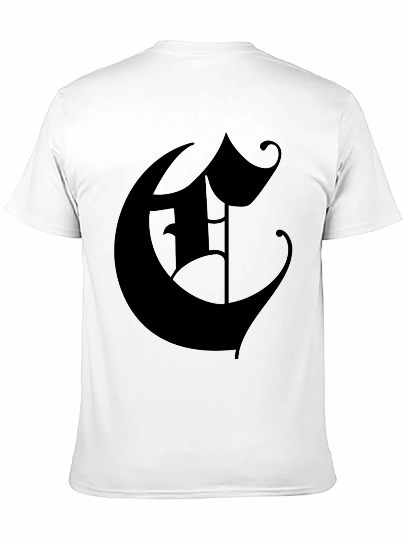 Monogram C Black T-Shirt - Classic Letter Design