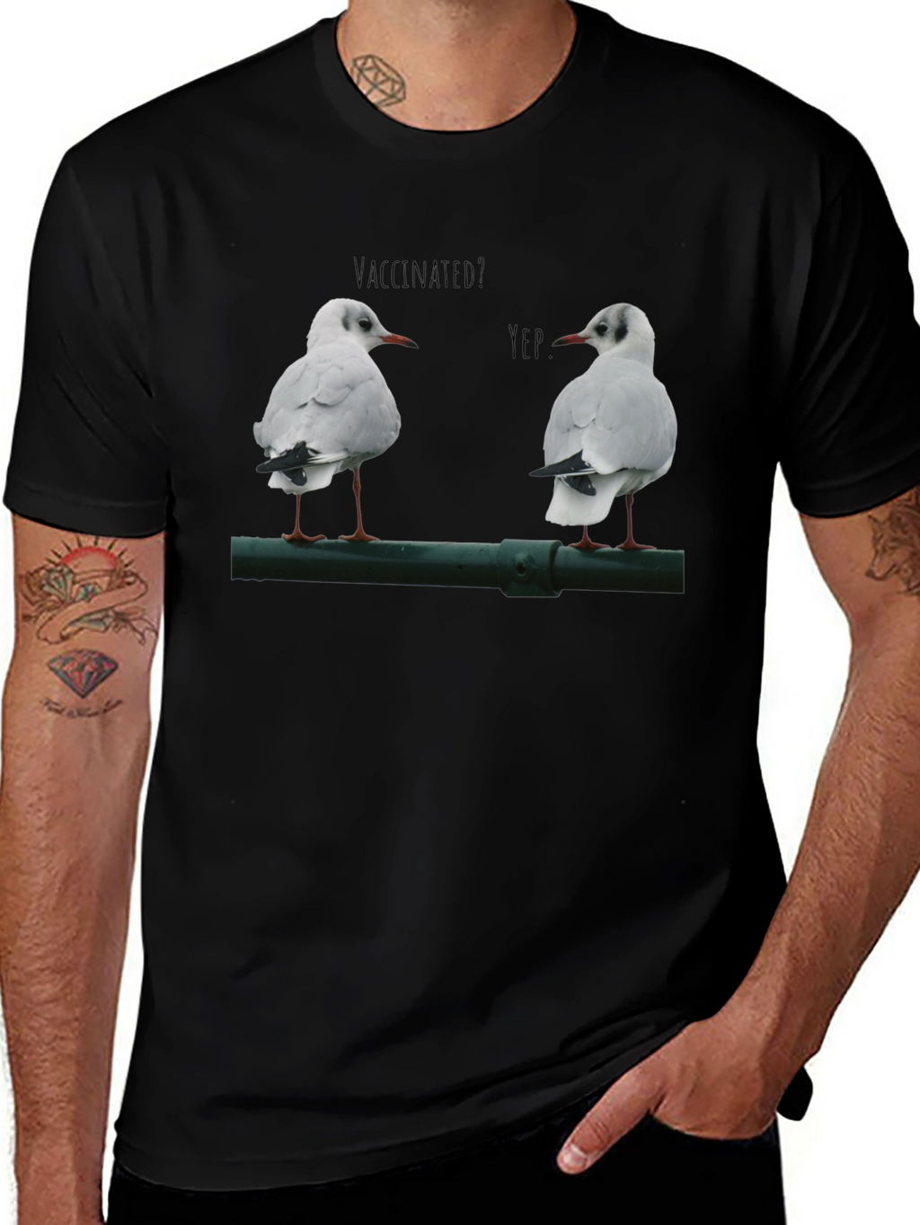 Vaccinated Seagulls Graphic T-Shirt