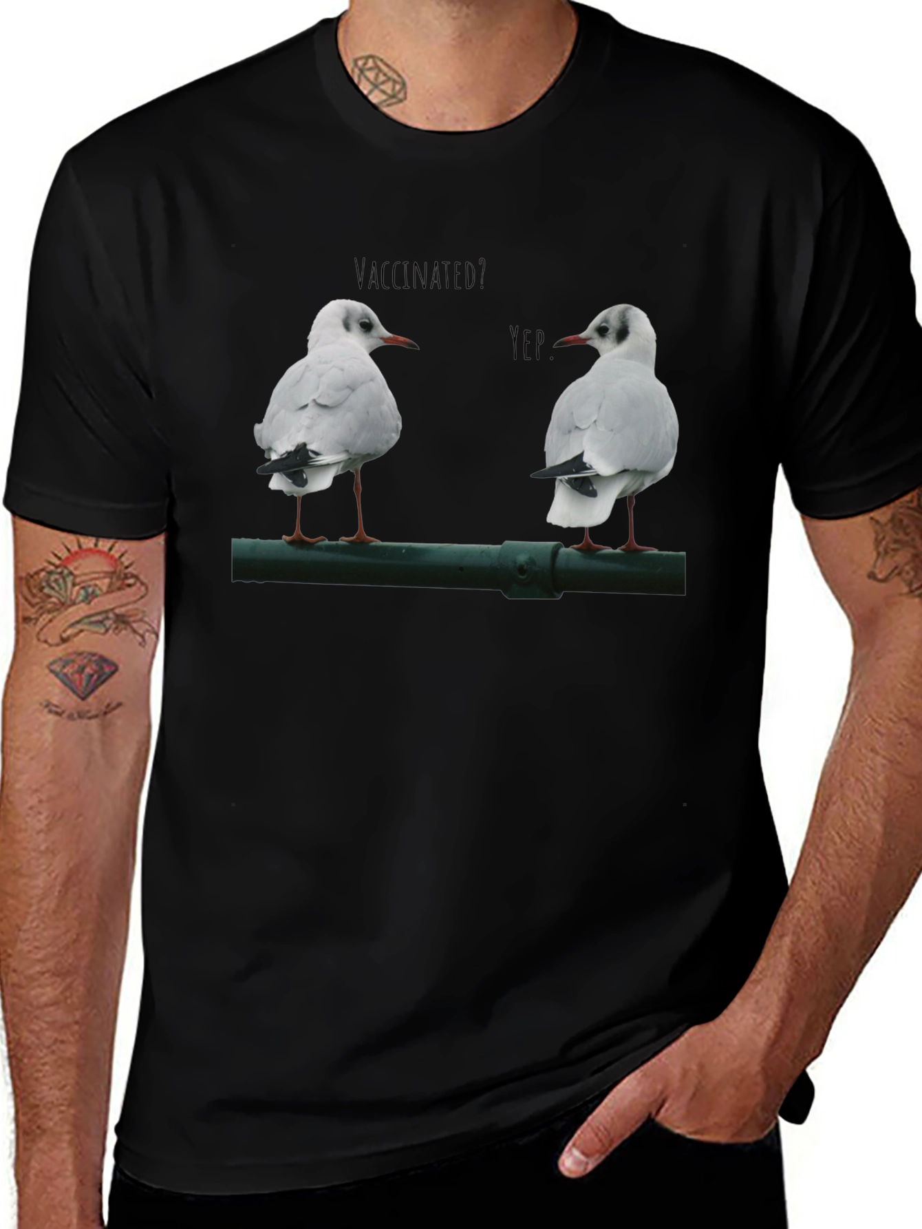 Vaccinated Seagulls Graphic T-Shirt