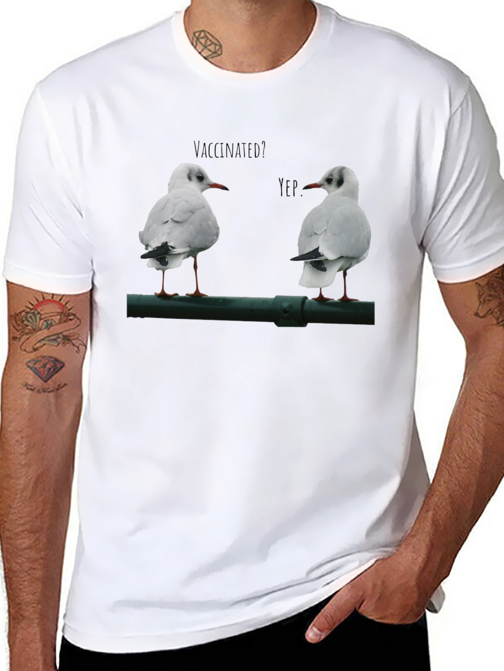 Vaccinated Seagulls Graphic T-Shirt