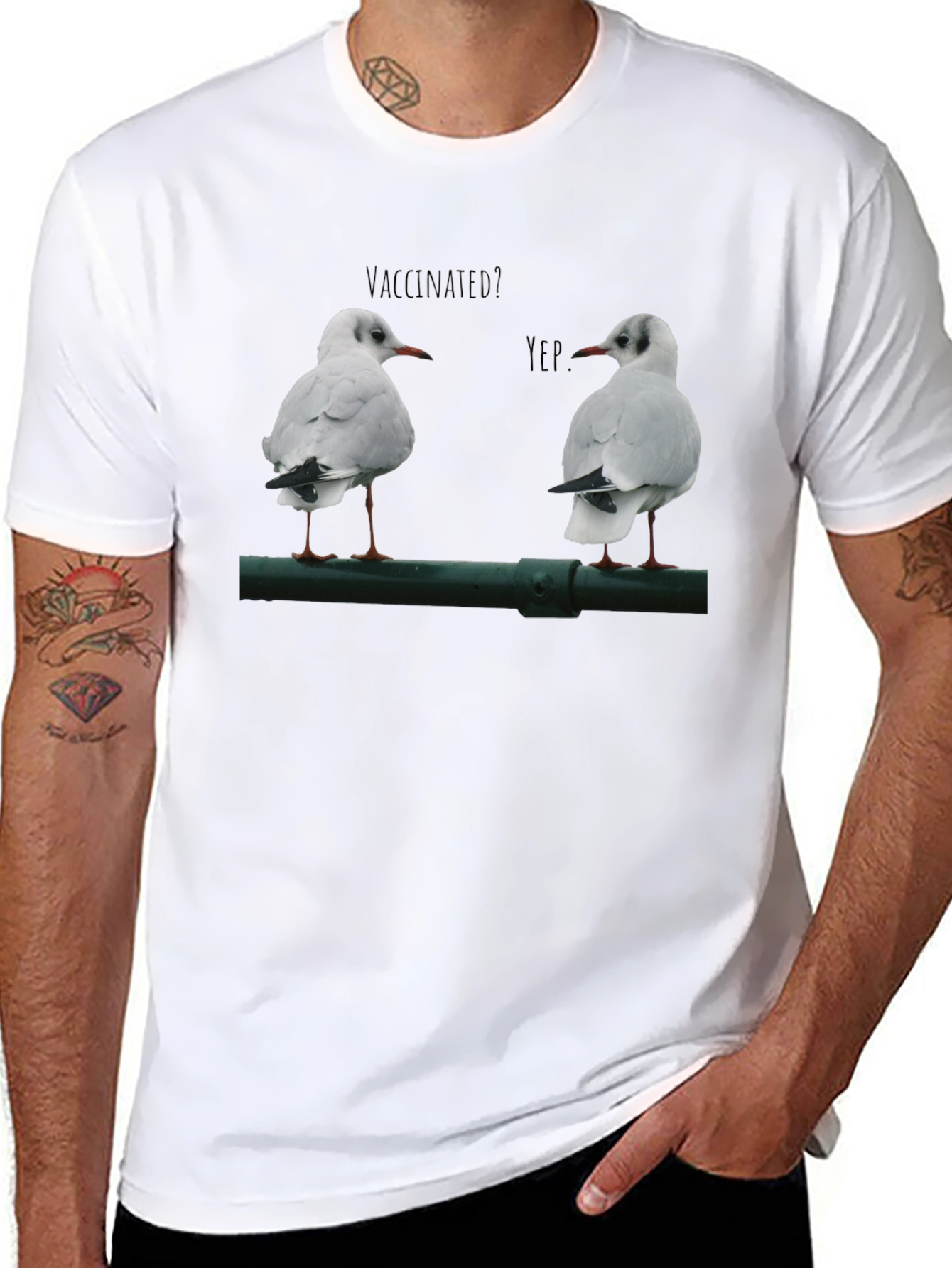 Vaccinated Seagulls Graphic T-Shirt