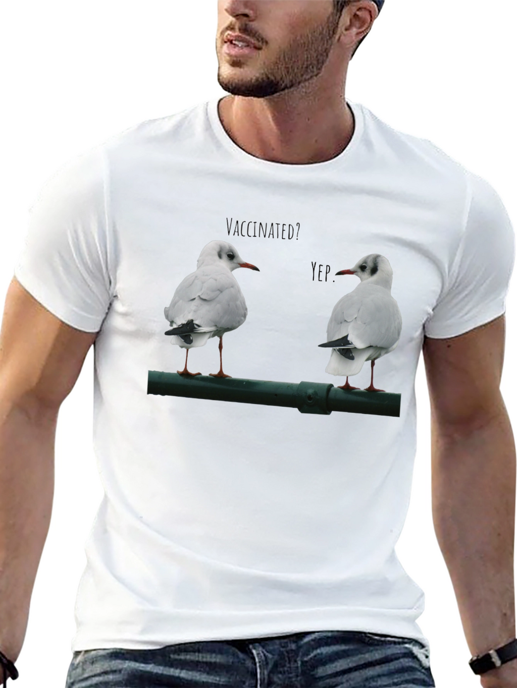 Vaccinated Seagulls Graphic T-Shirt