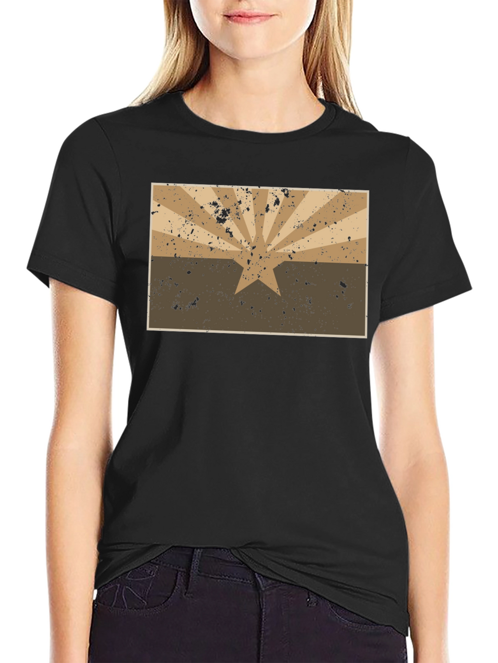 Arizona Flag Graphic Tee - Distressed Style