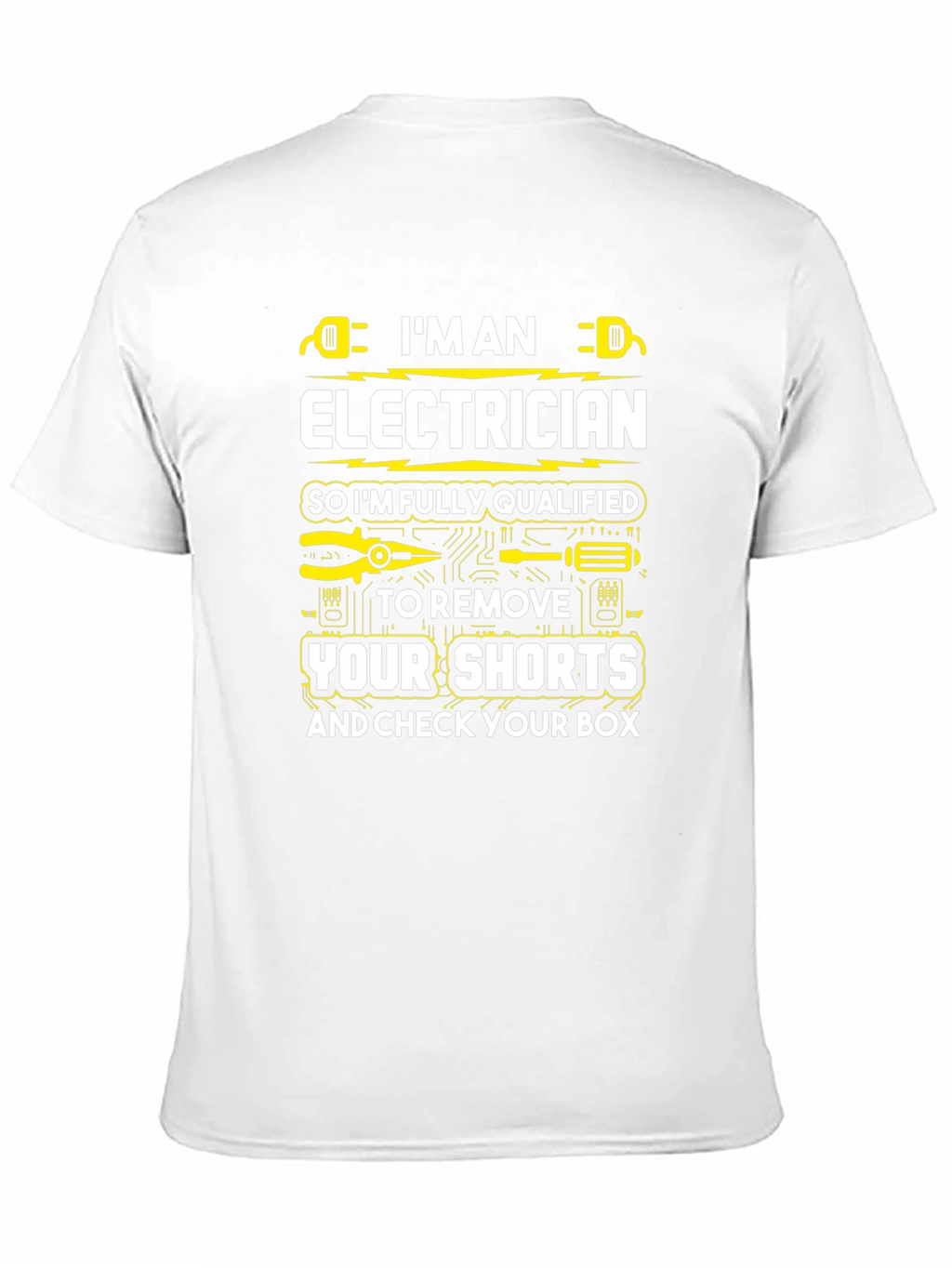 Electrician Humor T-Shirt: Shorts and Box