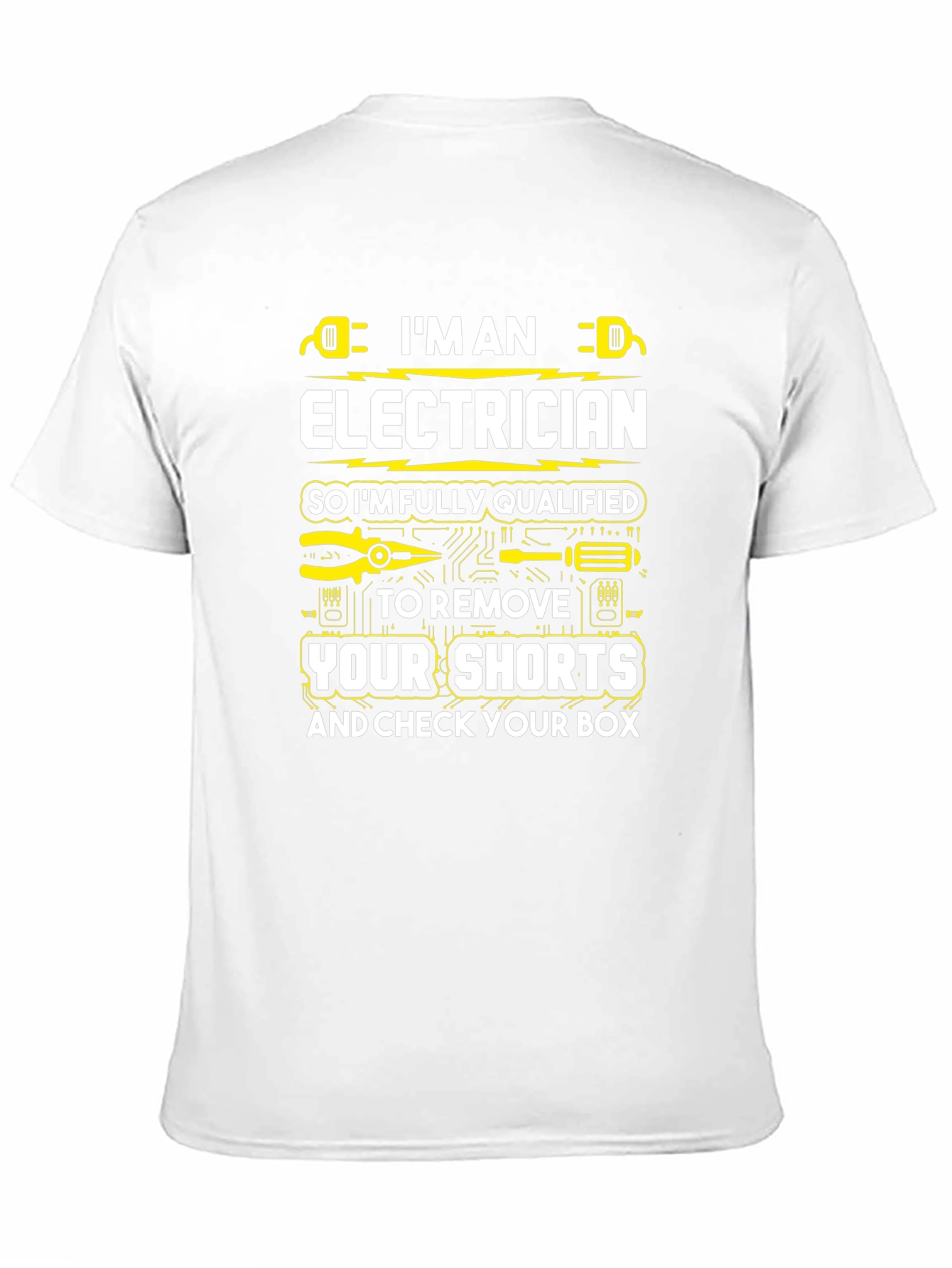 Electrician Humor T-Shirt: Shorts and Box