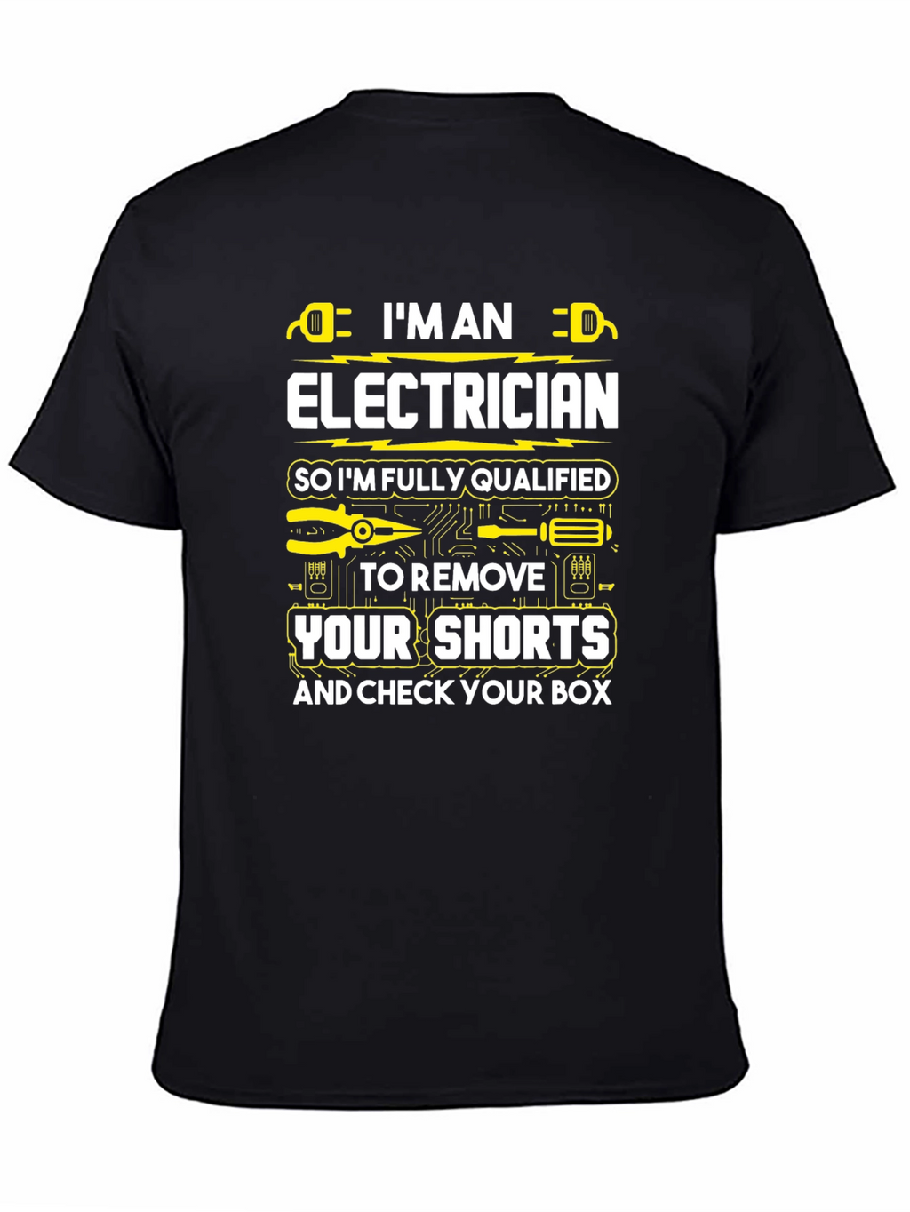 Electrician Humor T-Shirt: Shorts and Box