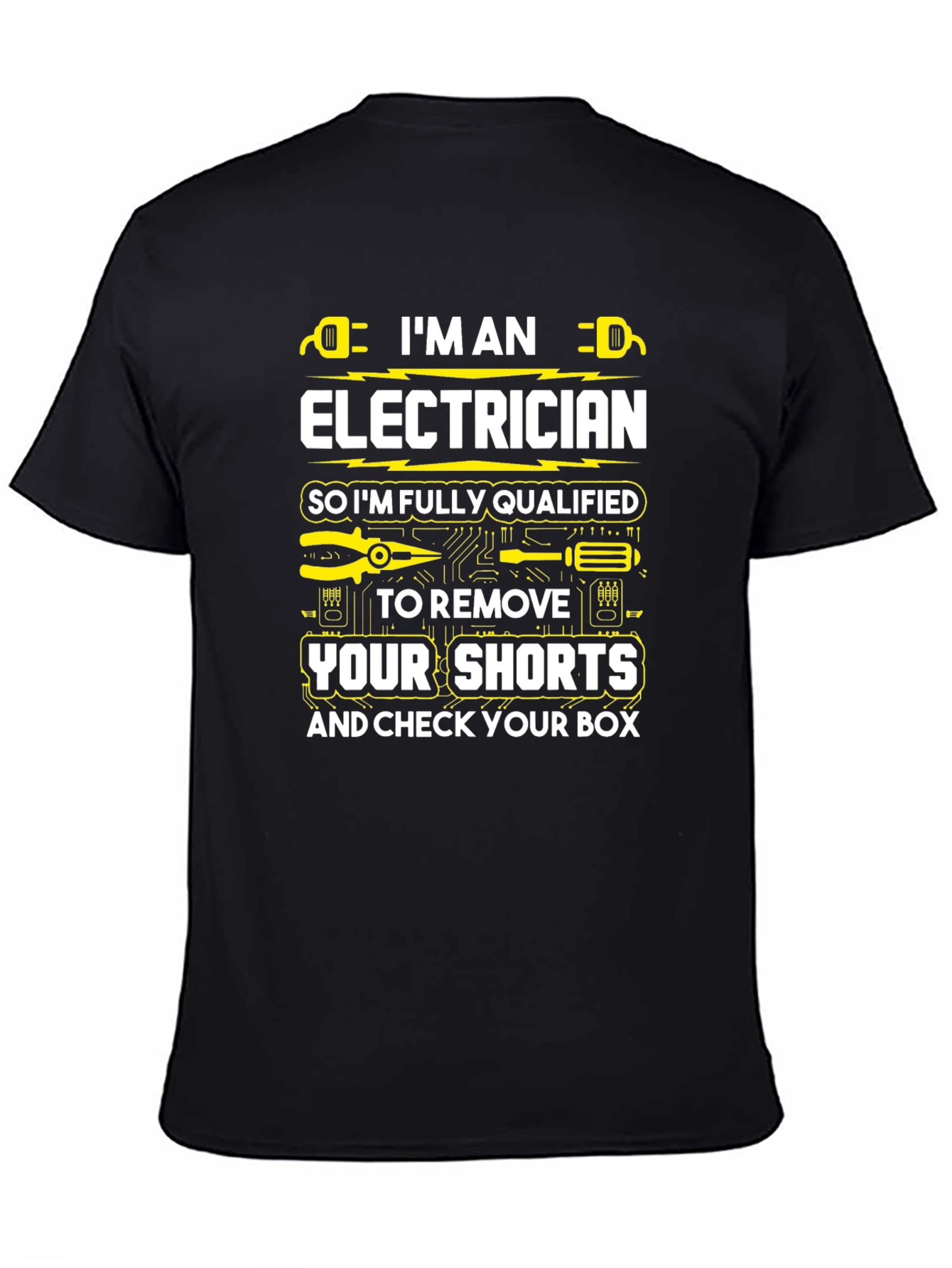 Electrician Humor T-Shirt: Shorts and Box